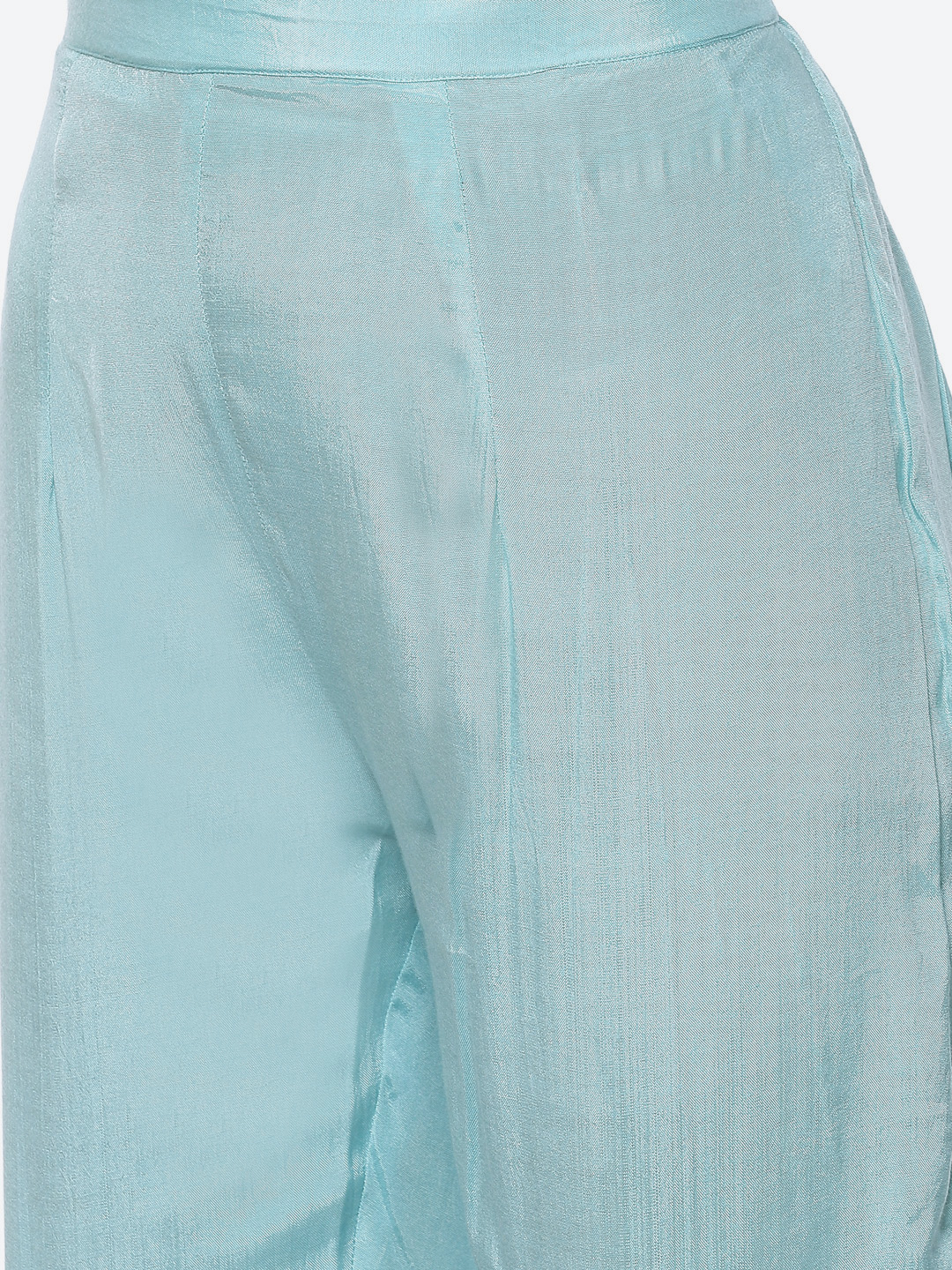 Blue Organza Unstitched Suit Set image number 2
