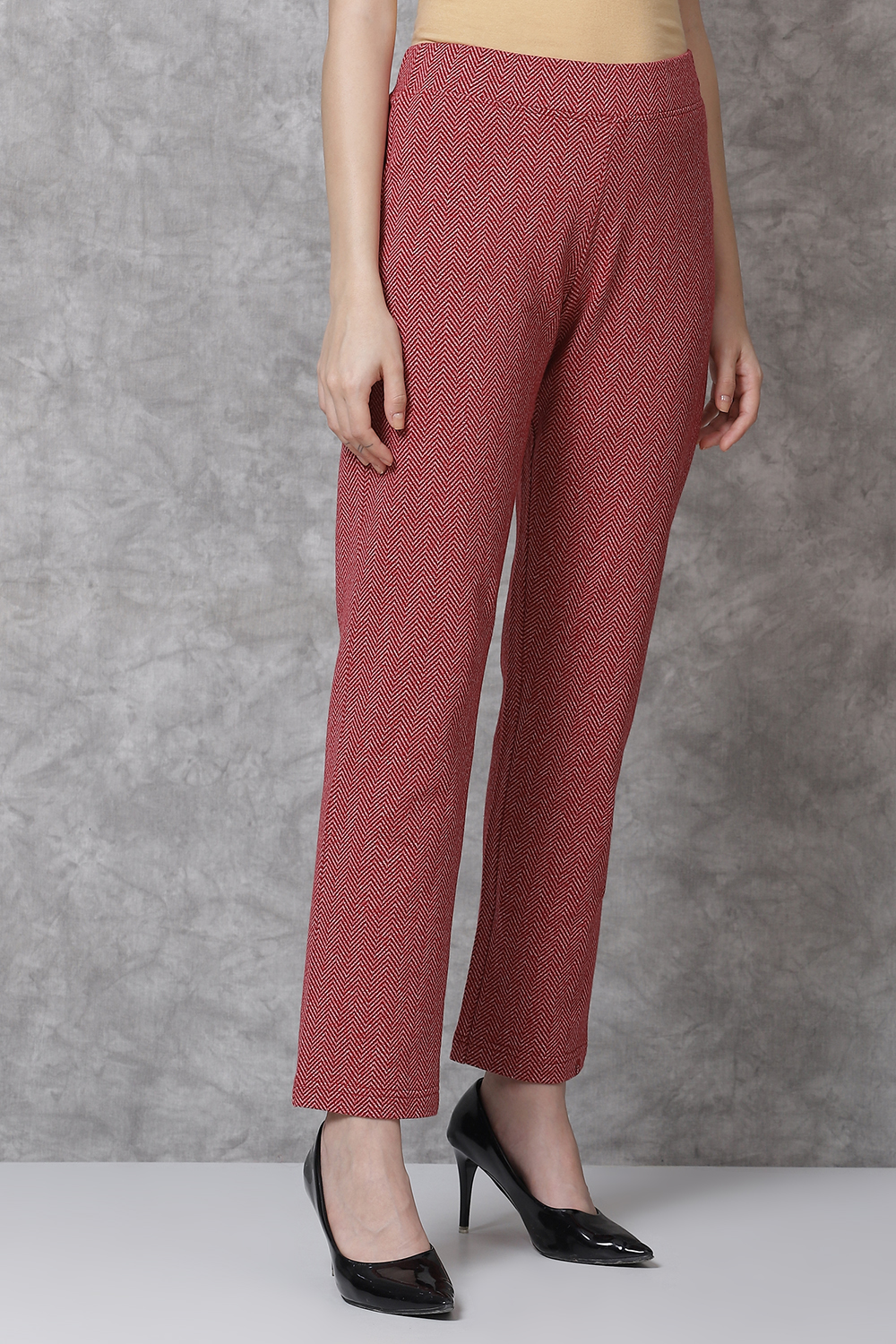 Navy Straight Cotton Pants image number 4
