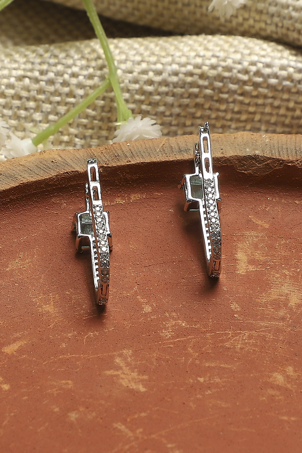 Mint Green Brass Hoops image number 2