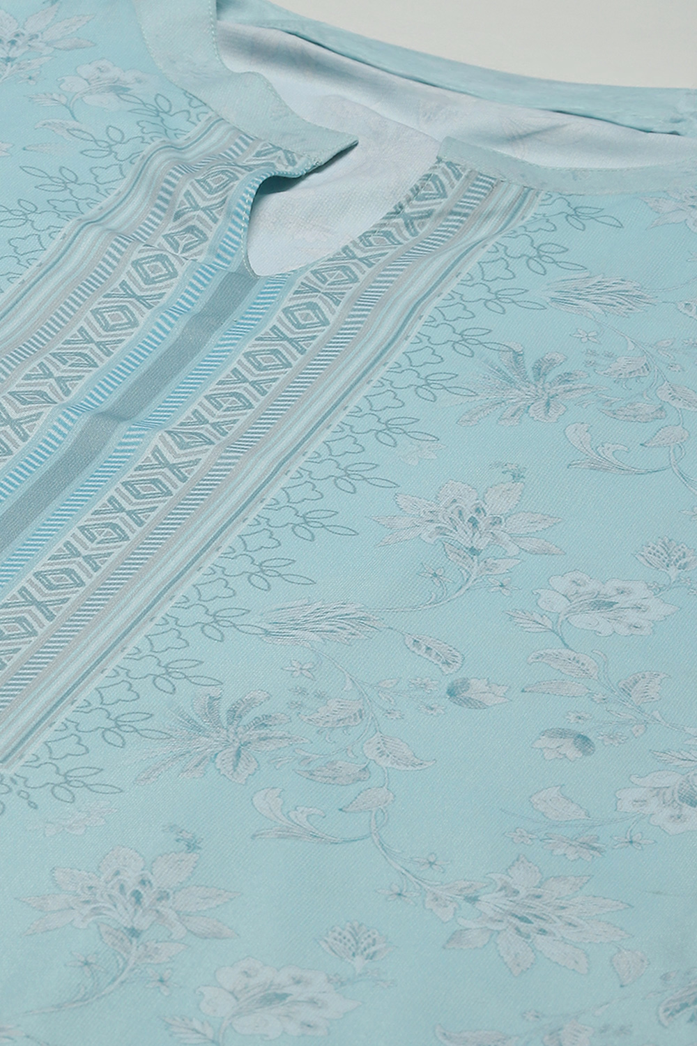 Off White Chanderi Hand Embroidered Unstitched Suit Set image number 2