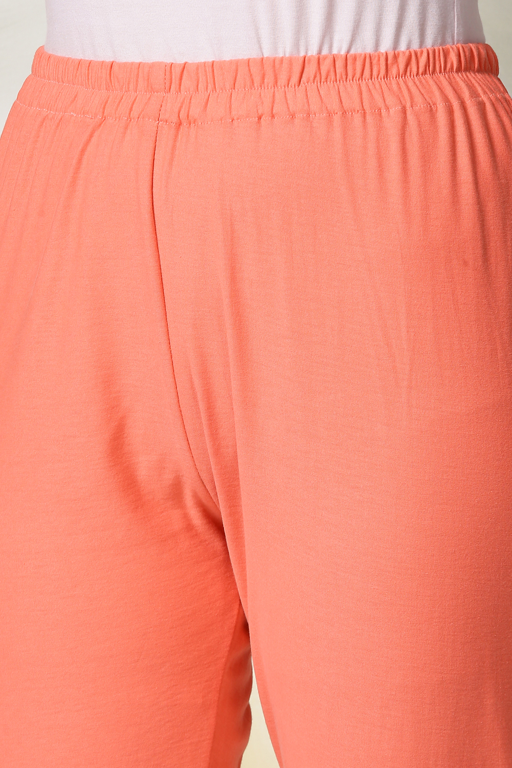 Coral Cotton Blend Anarkali Kurta Churidar Suit Set image number 2