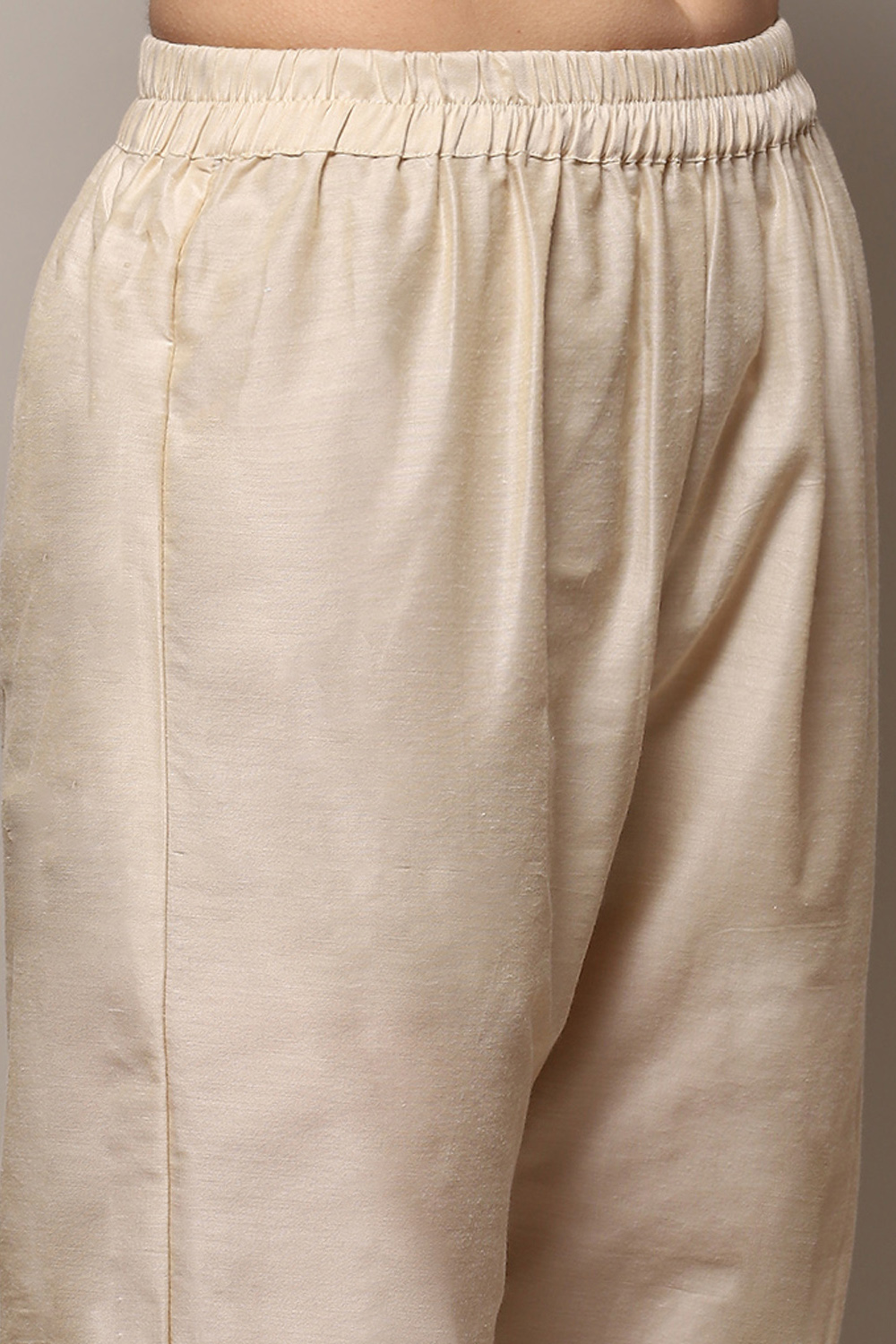 Off White Tissue Unstitched Suit set image number 3