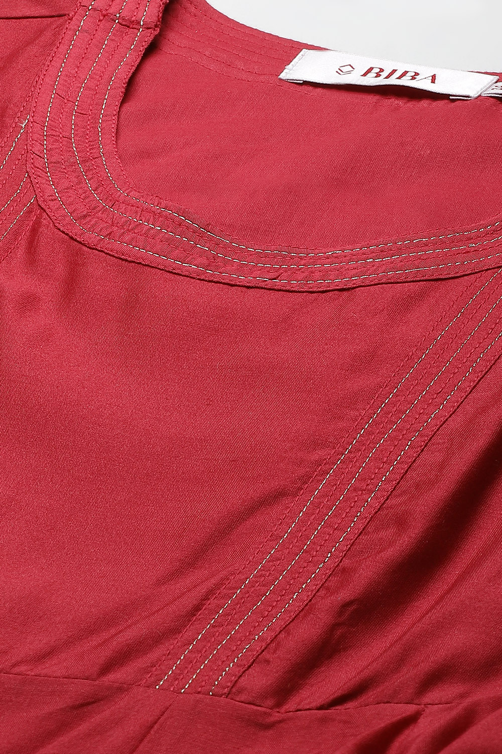 Magenta Cotton Silk Anarkali Kurta Churidar Suit Set image number 1