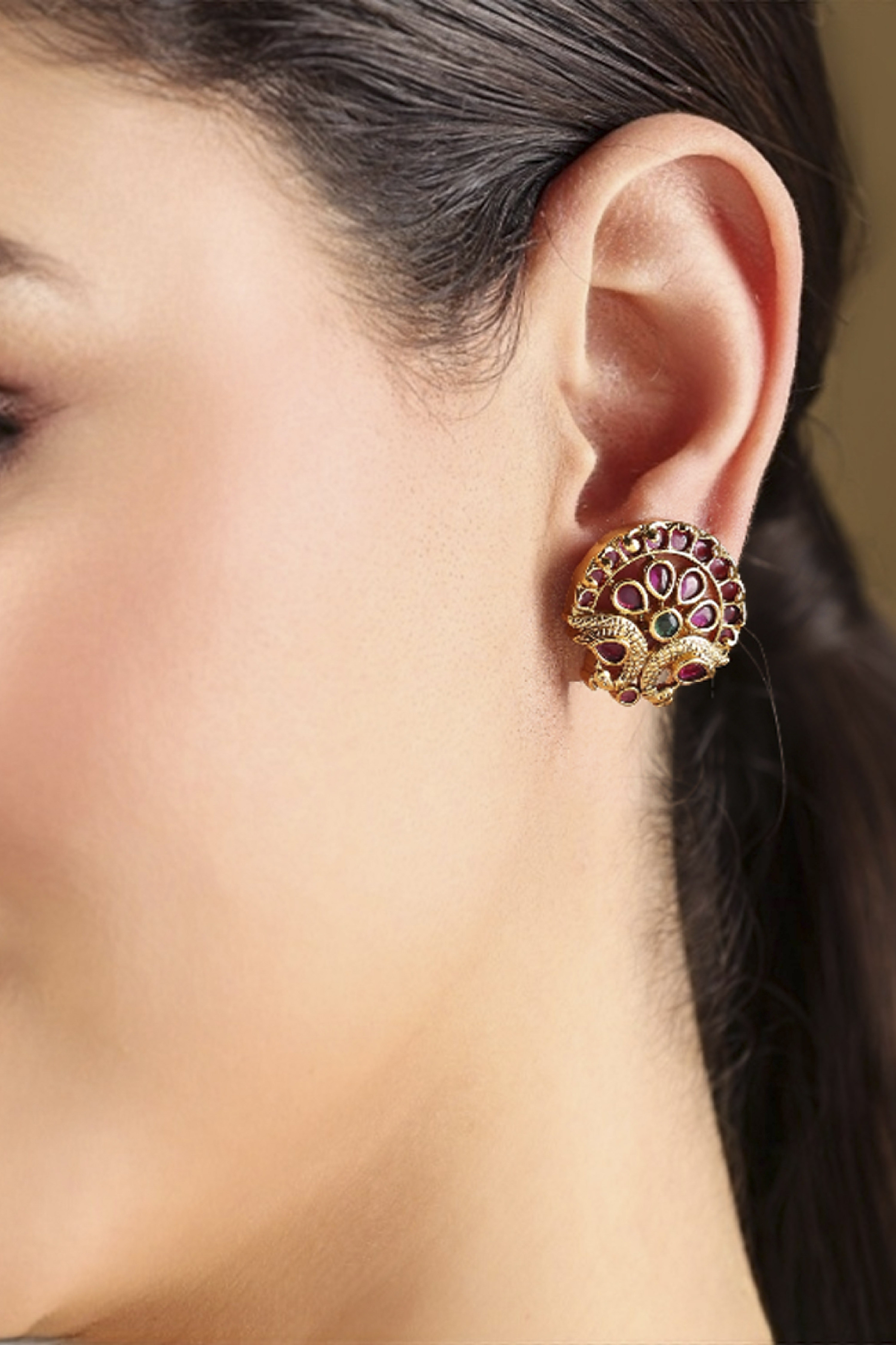 Multicolour Textured Earrings image number 1