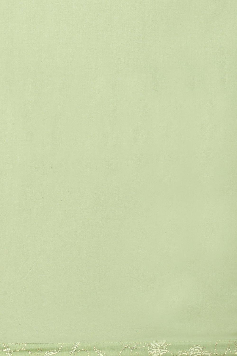 Sage Green Printed Straight Kurta Regular Pants Suit Set image number 3