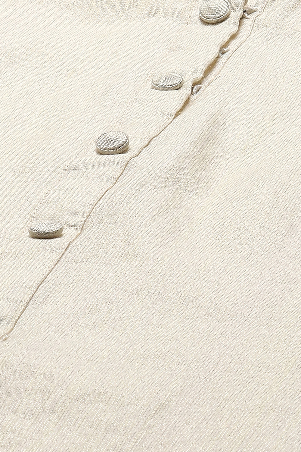 Off White Tissue Unstitched Suit set image number 2