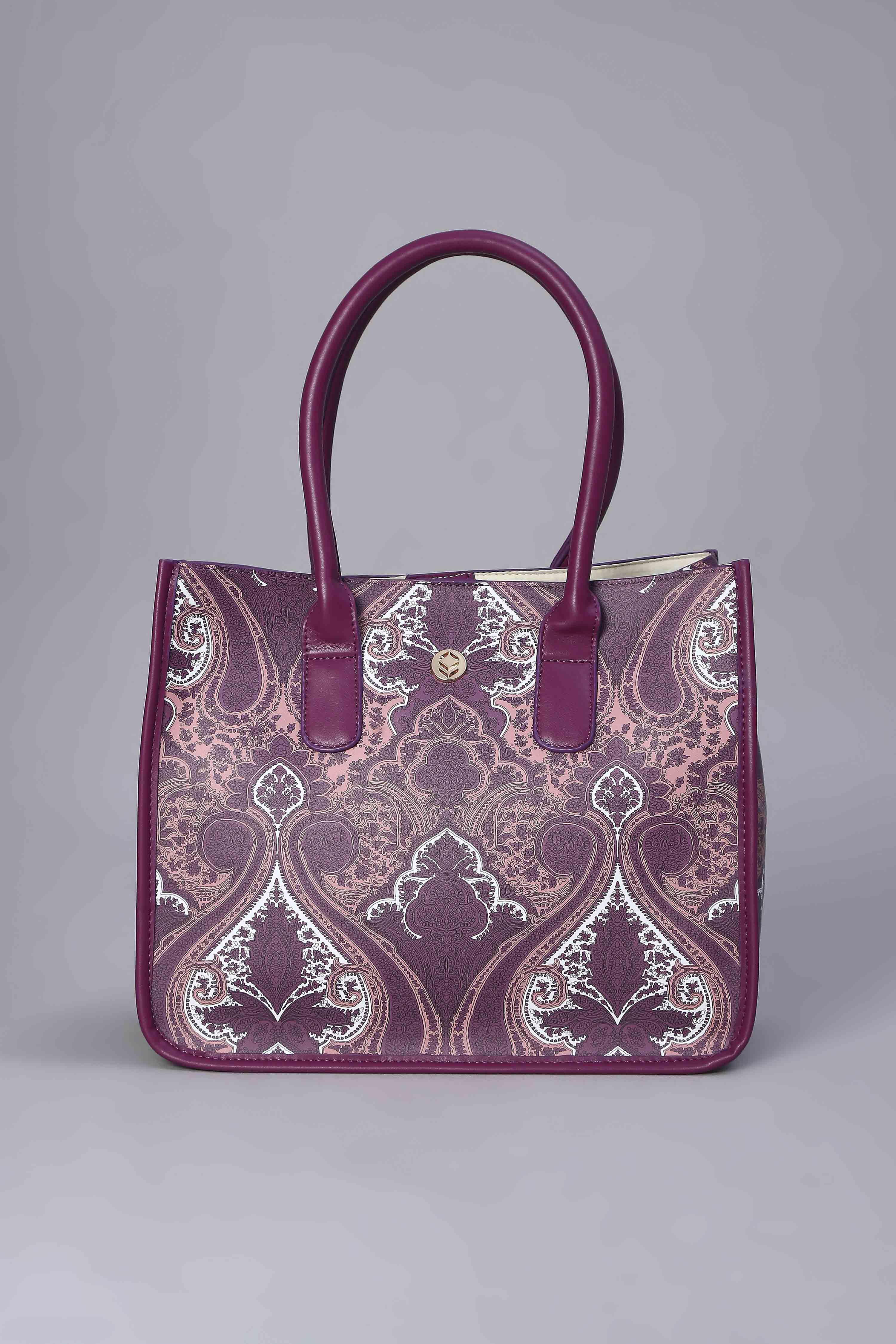 Pink PU Tote Bag image number 1