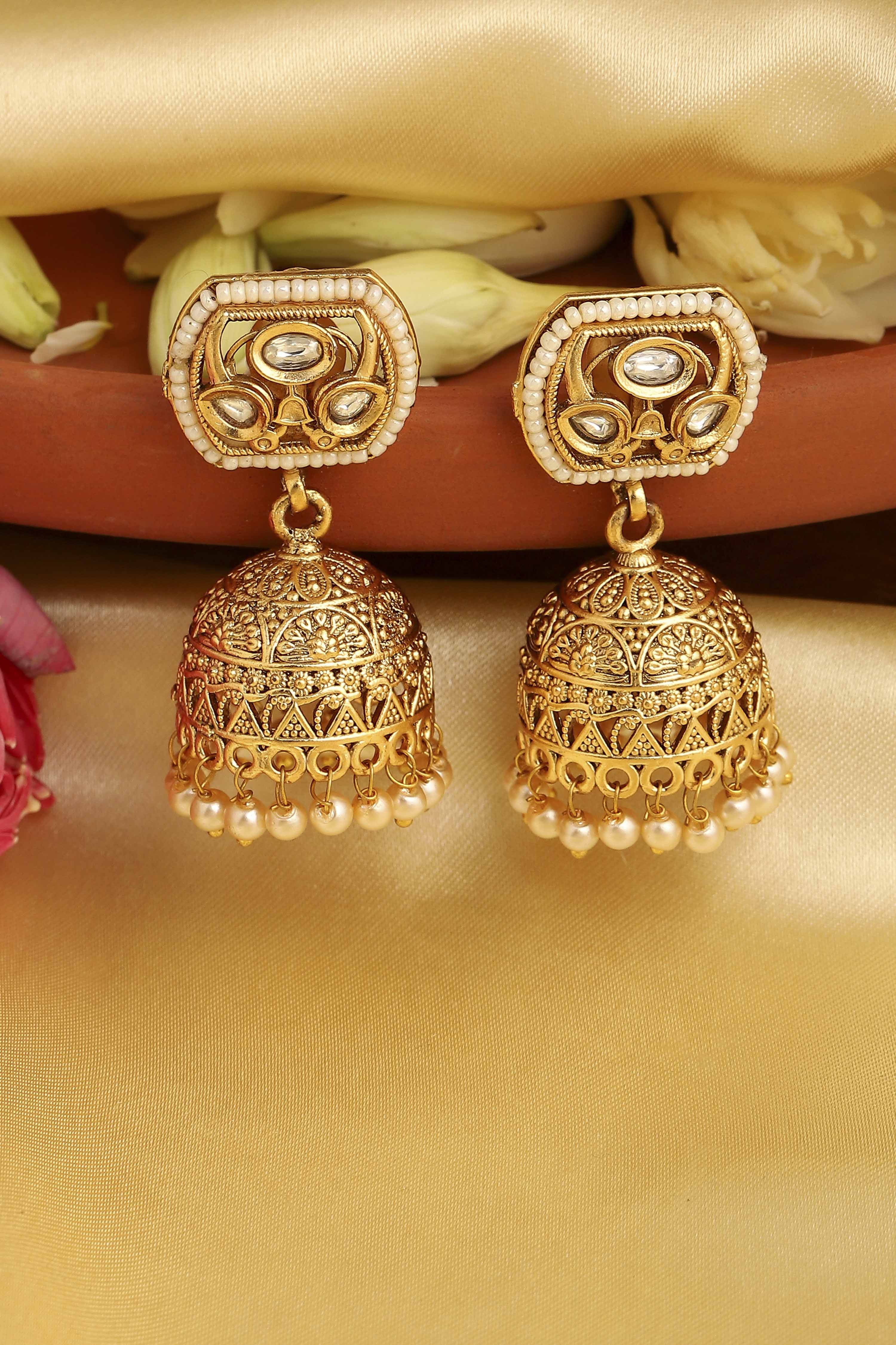 Gold Brass Jhumka image number 0