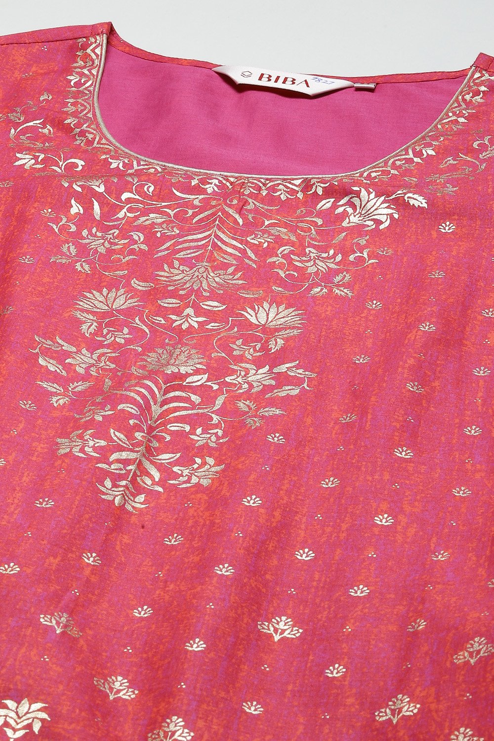 Fuchsia Cotton Sharara Set Kurta Sharara Suit Set image number 1