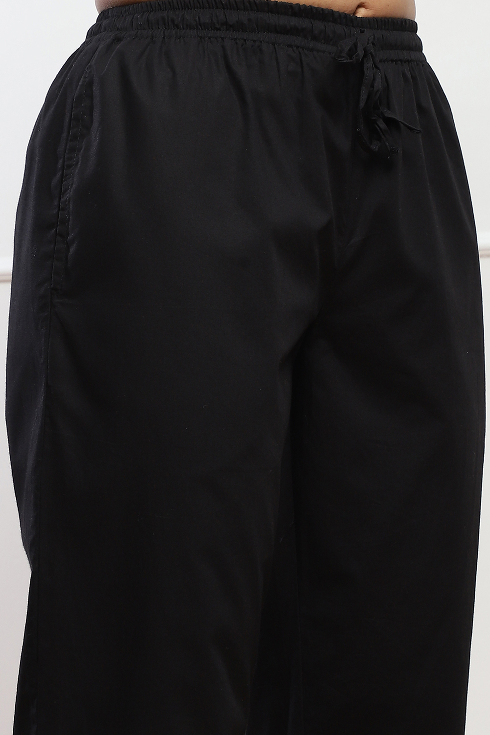 Blush Pink Cotton Solid Pant image number 1