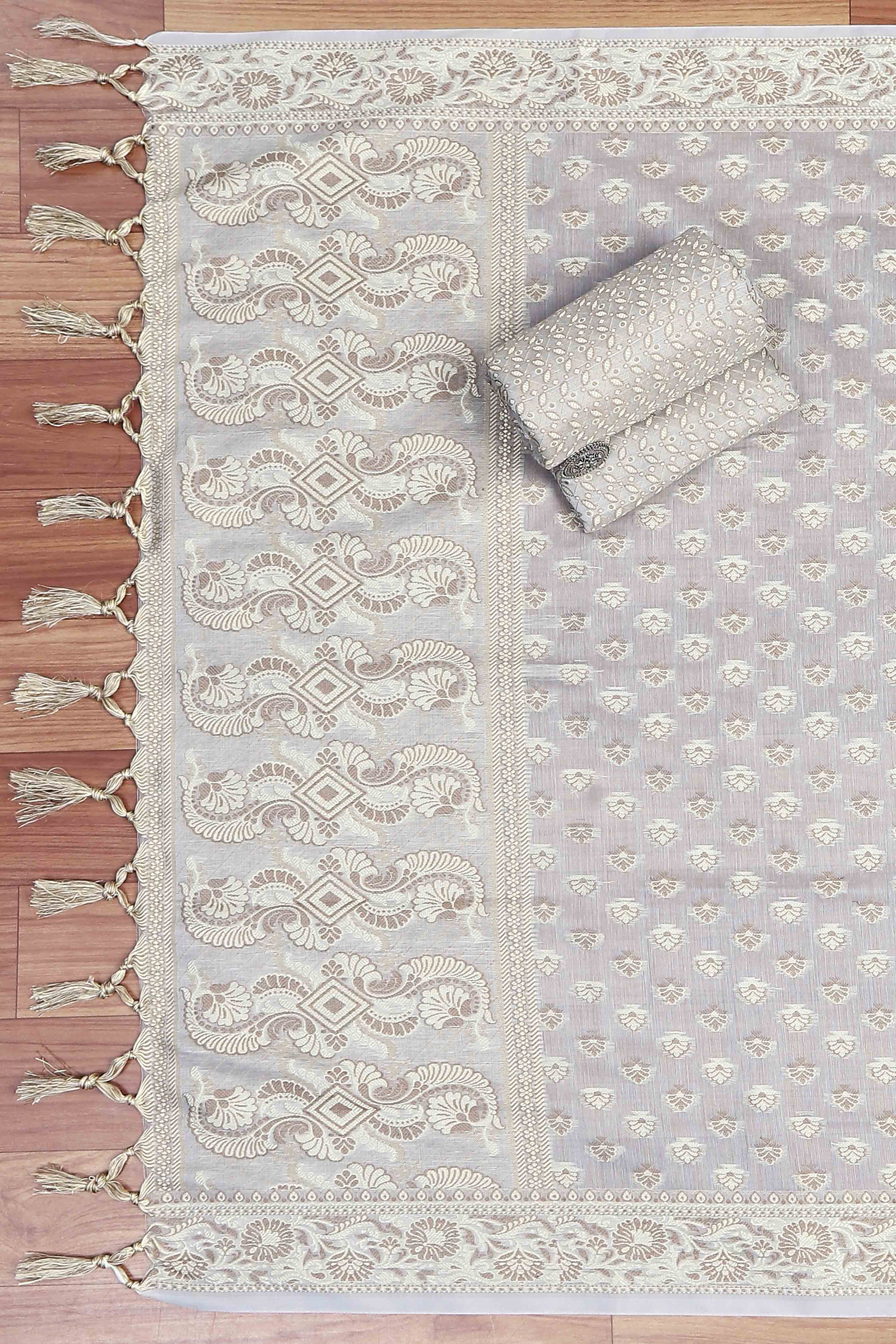 Mehendi Cotton Printed Embroidered Unstitched Suit Set image number 3