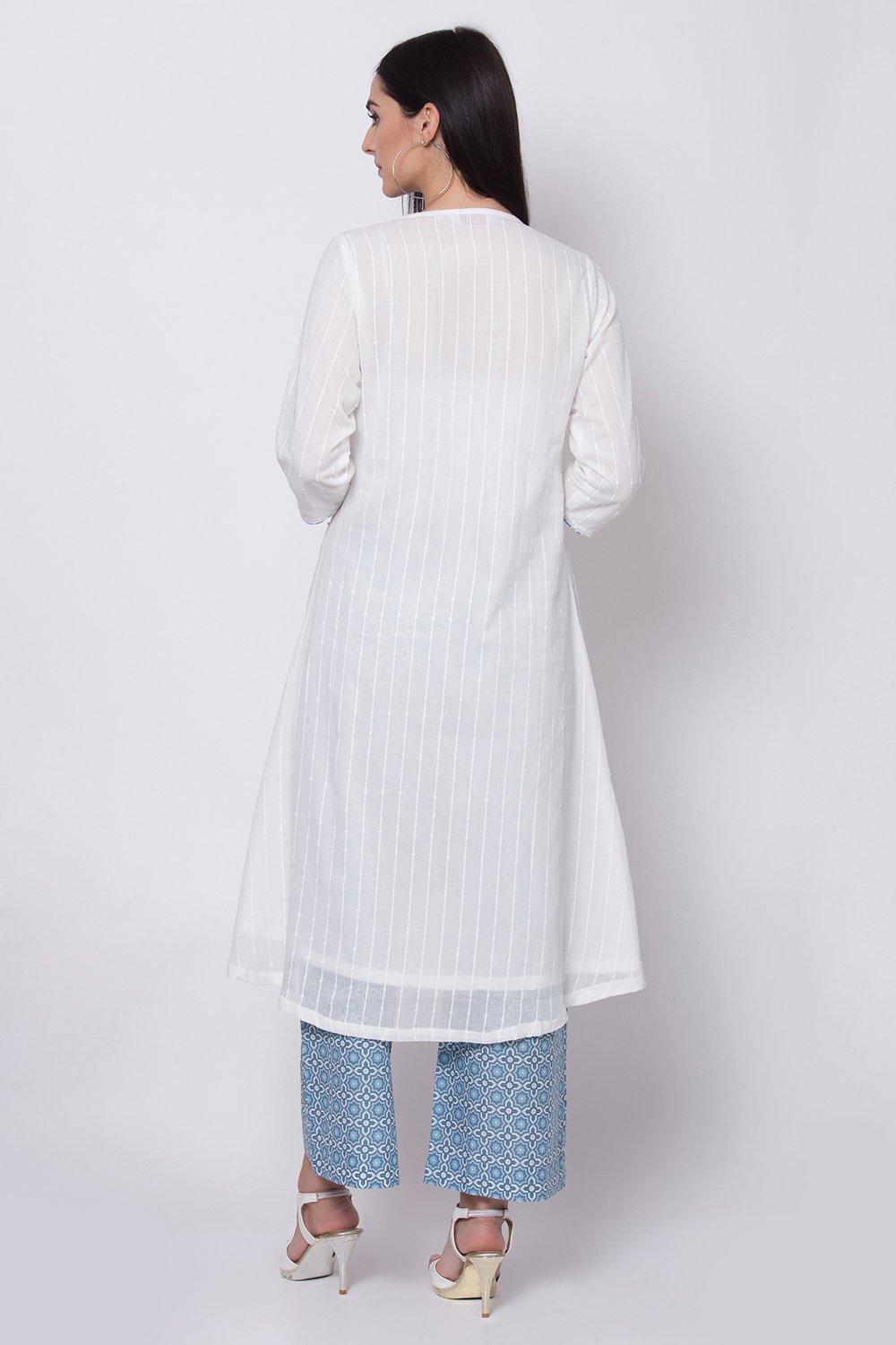 Fuschia Relaxed Kurta Palazzo Suit Set image number 4