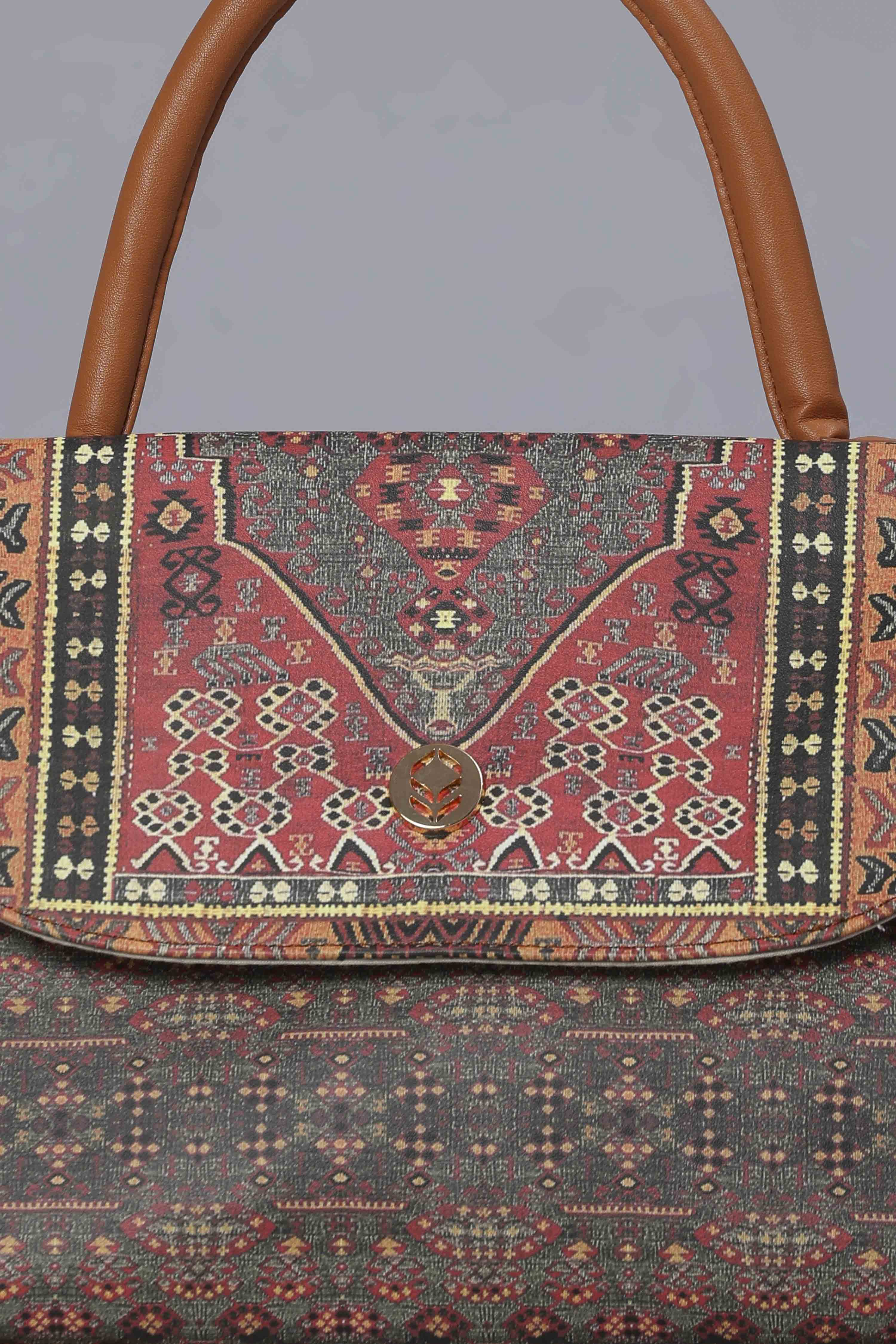 Green PU Satchel image number 6