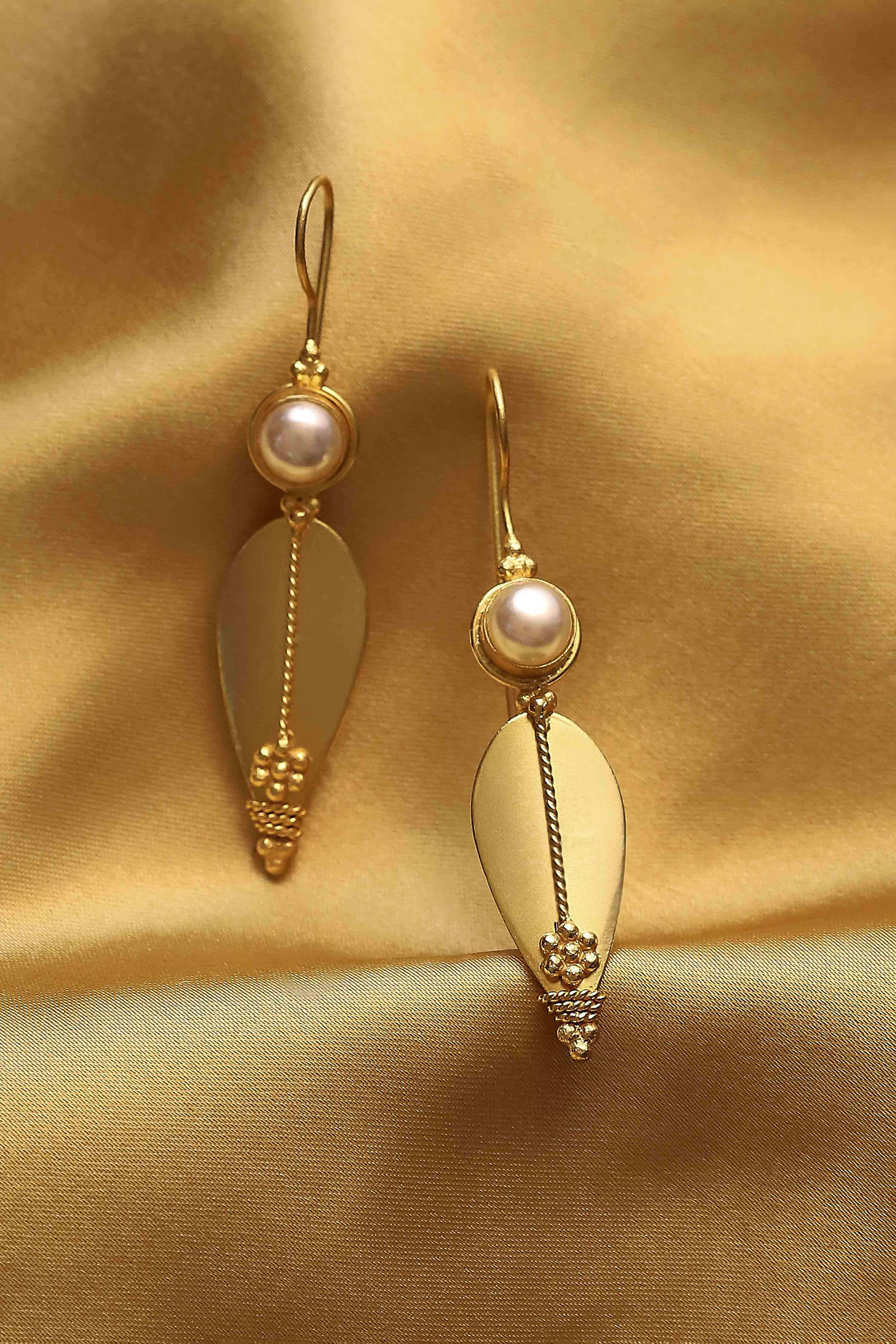 Pearl Brass Filigree Drop & Danglers image number 0