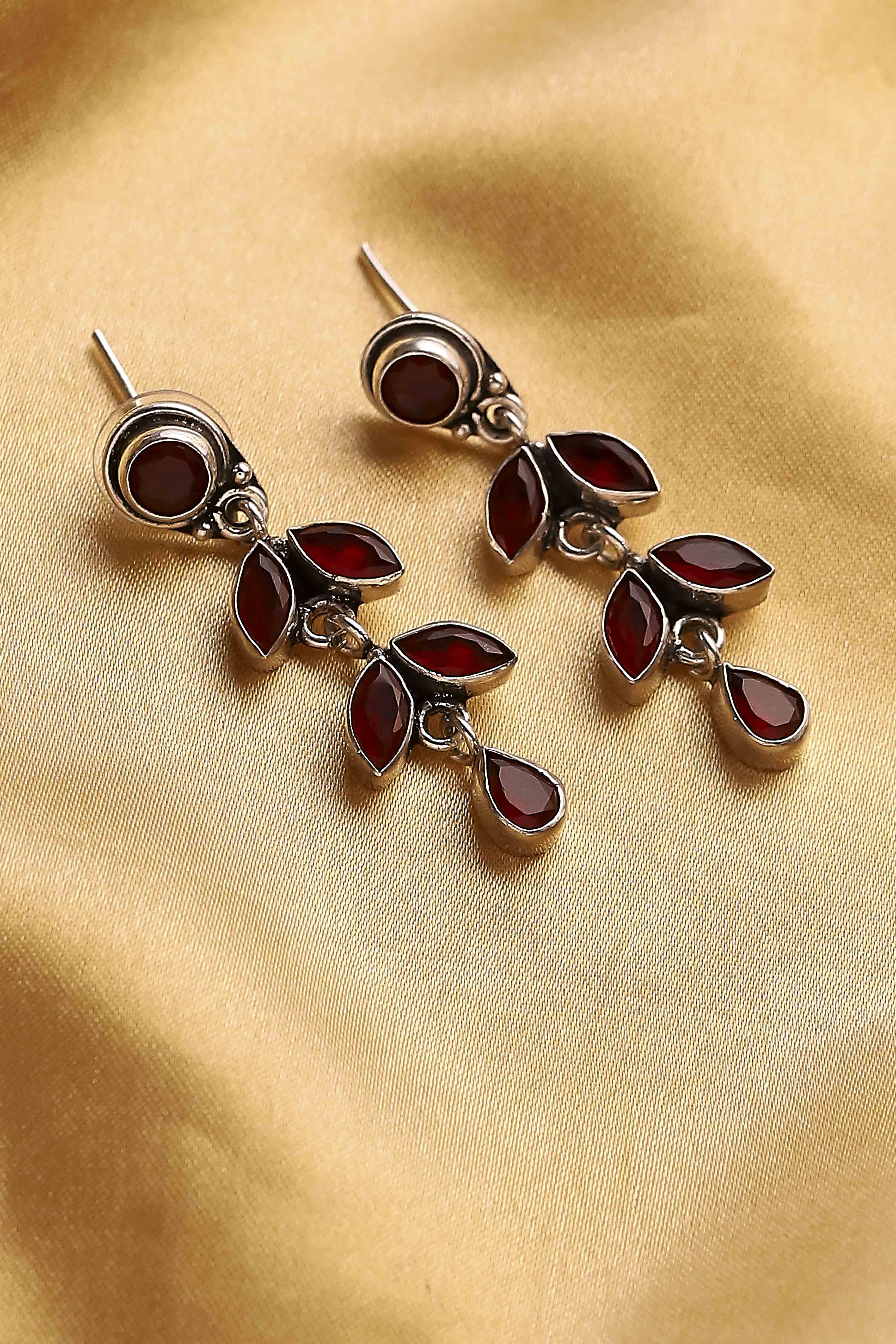 Red Brass Nepali Drop & Danglers image number 0