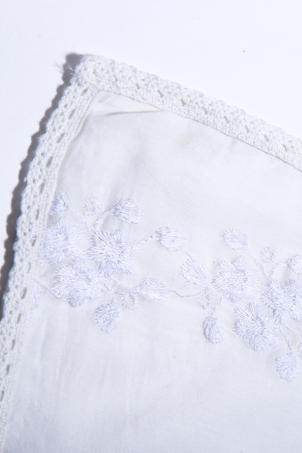 Off White Cotton Chikankari Embroidred Dupatta image number 1