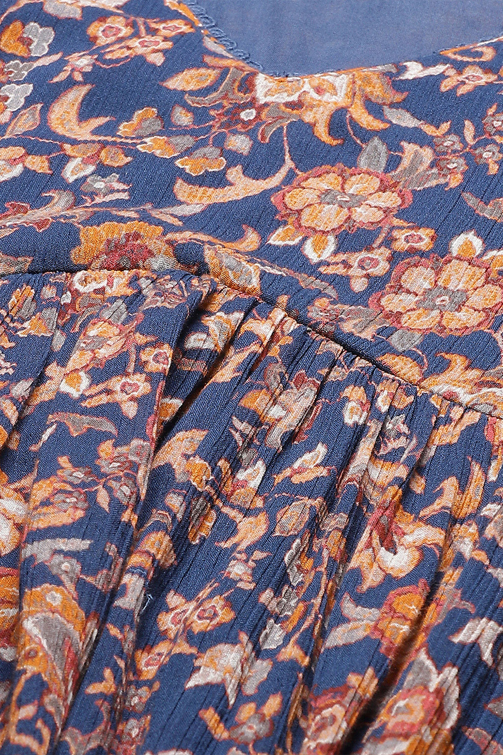 Red Cotton Flared Kurta Set image number 1