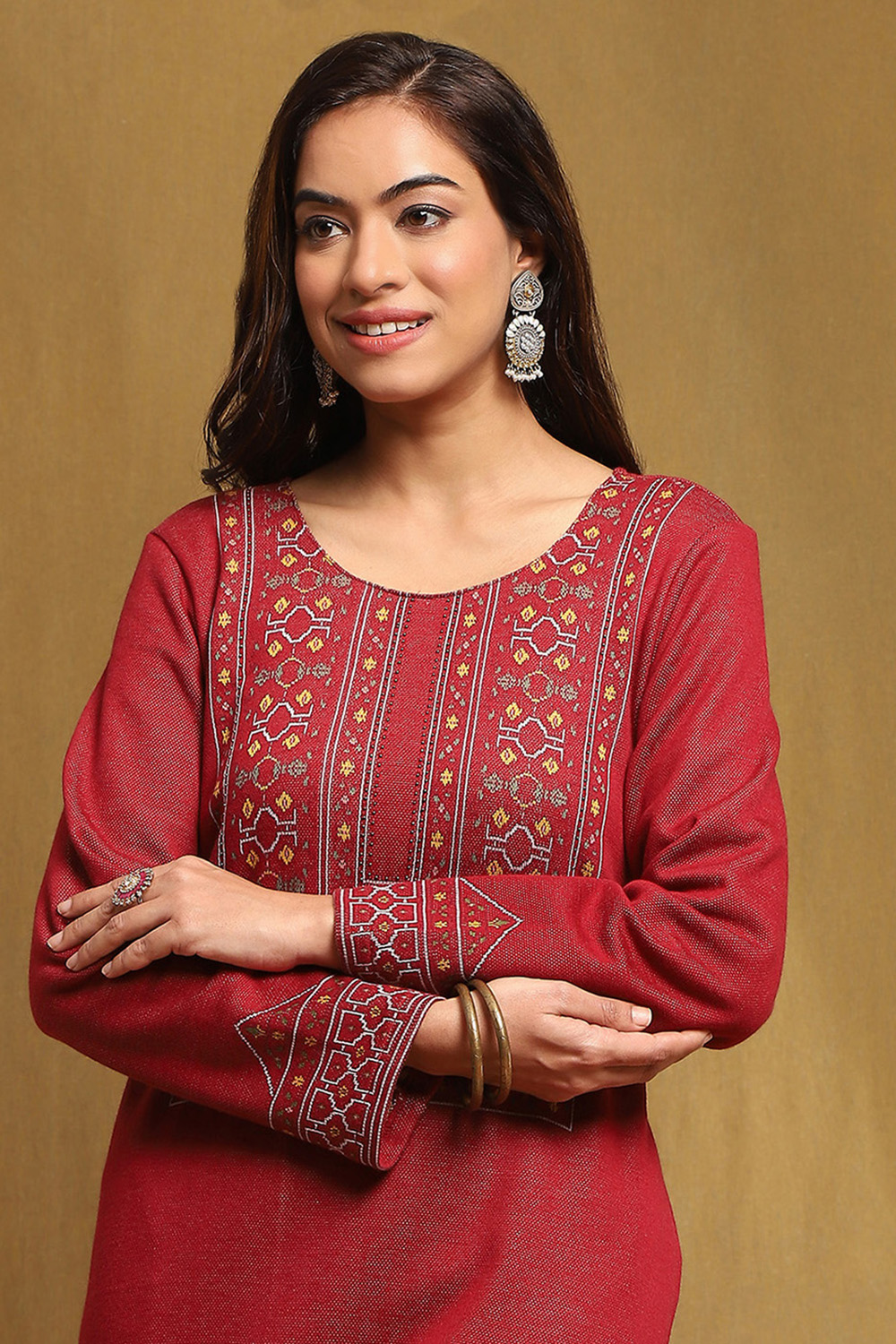 Green Jacquard Straight Set image number 1