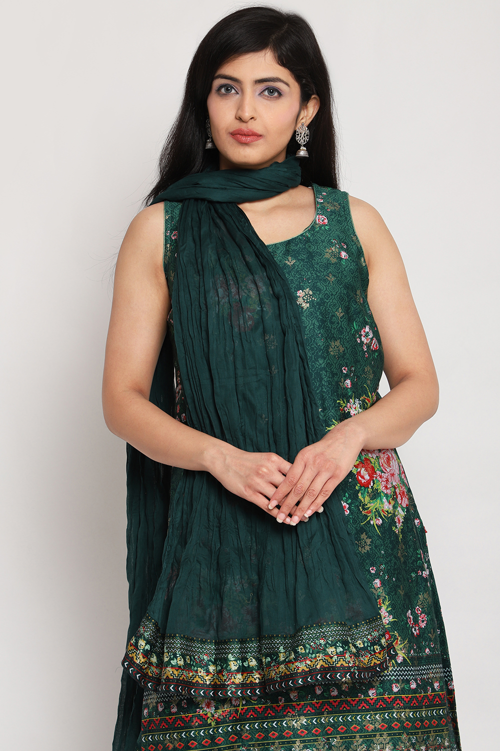 Yellow Cotton Solid Dupatta image number 0