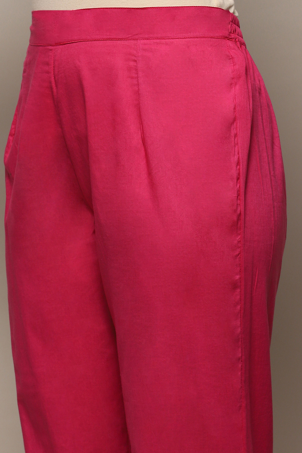 Orange Cotton Unstitched Suit set image number 3