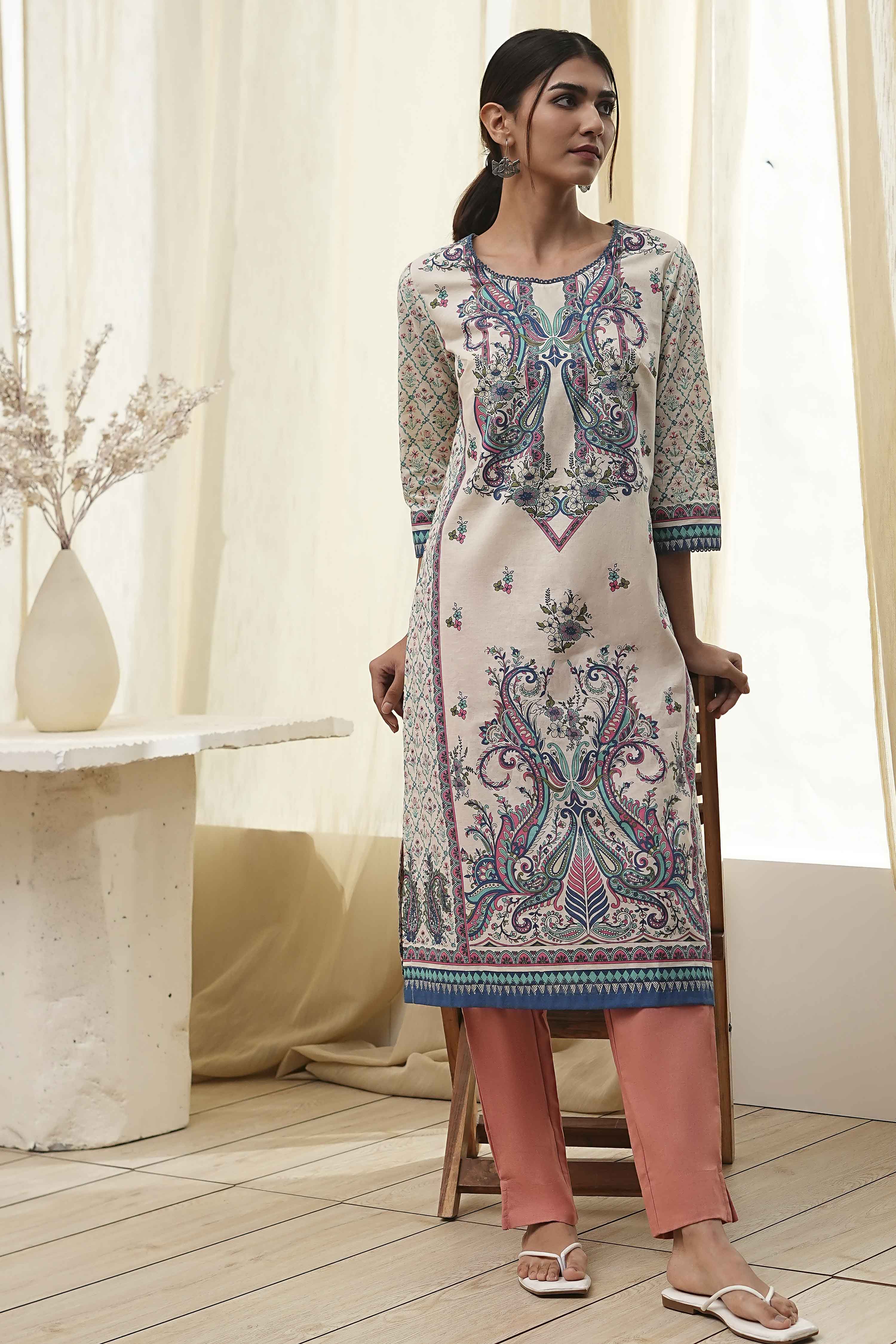 Rust Cotton Solid Regular Pants image number 0