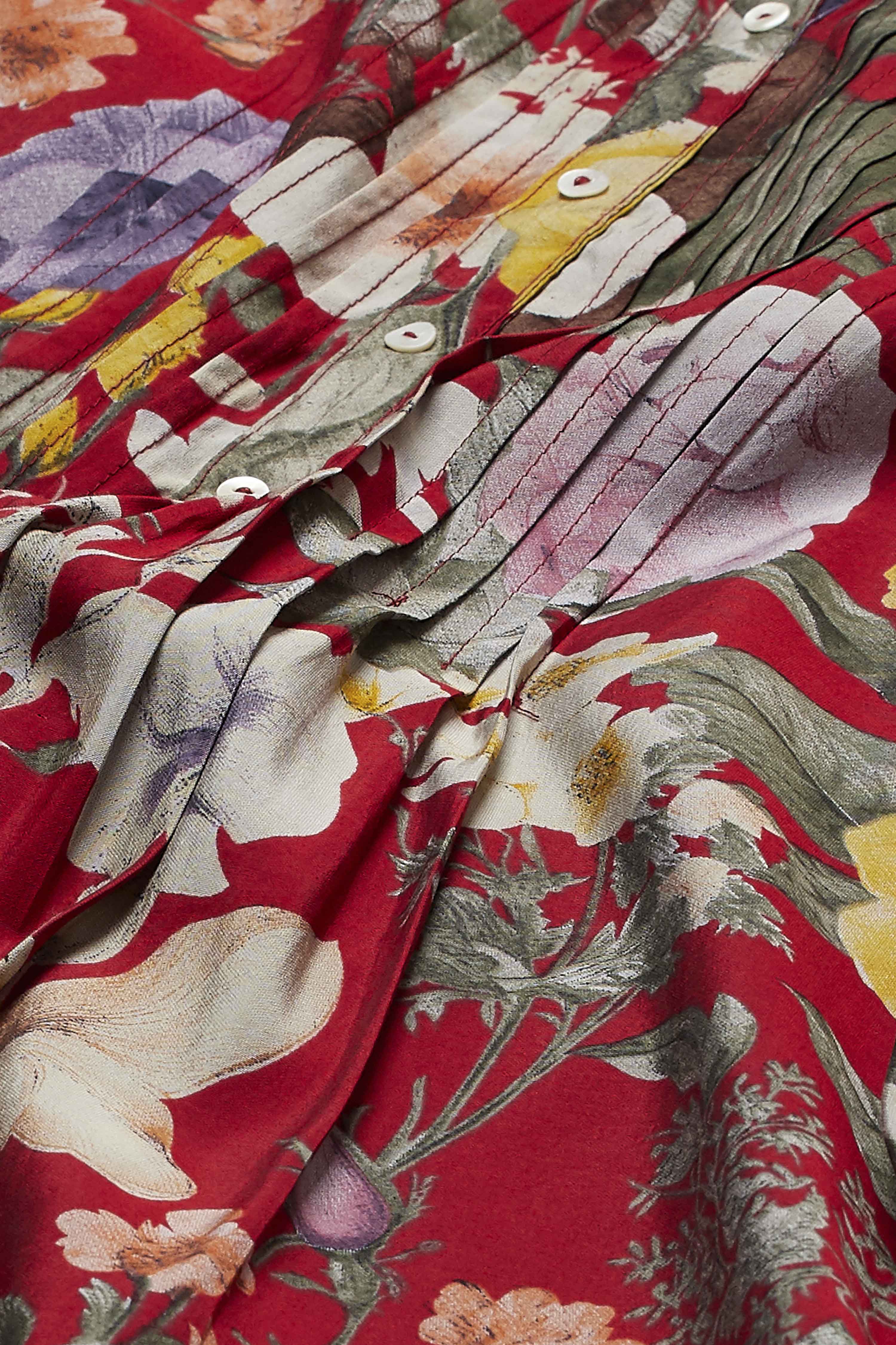 Blue Poly Viscose Floral Printed Straight Kurta image number 2