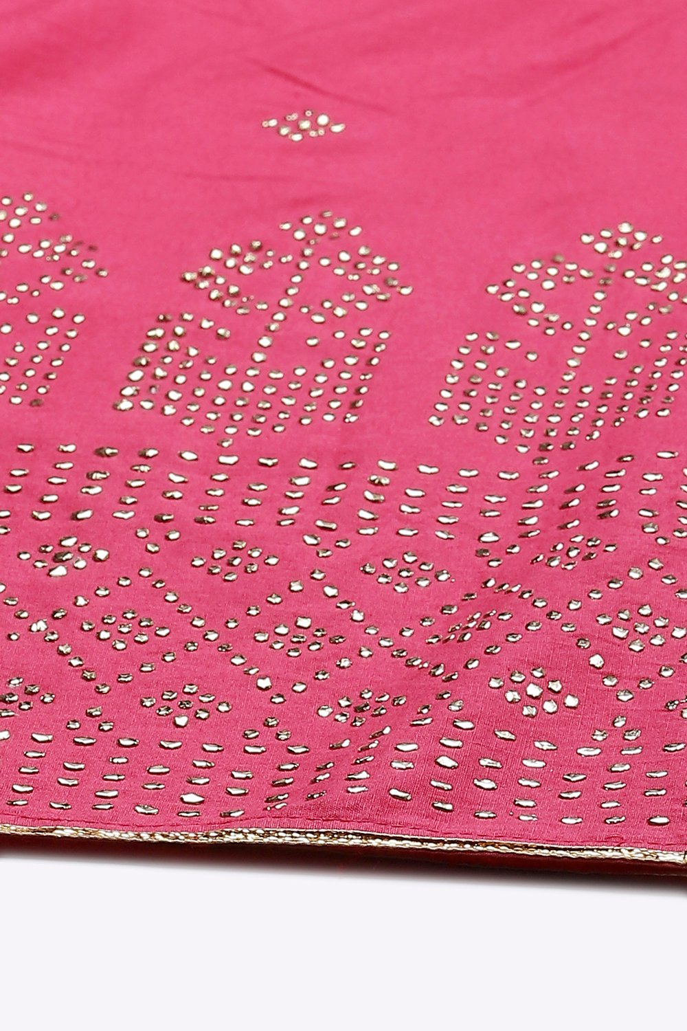 Fuchsia Cotton Girls Straight Kurta Sharara Suit Set image number 1