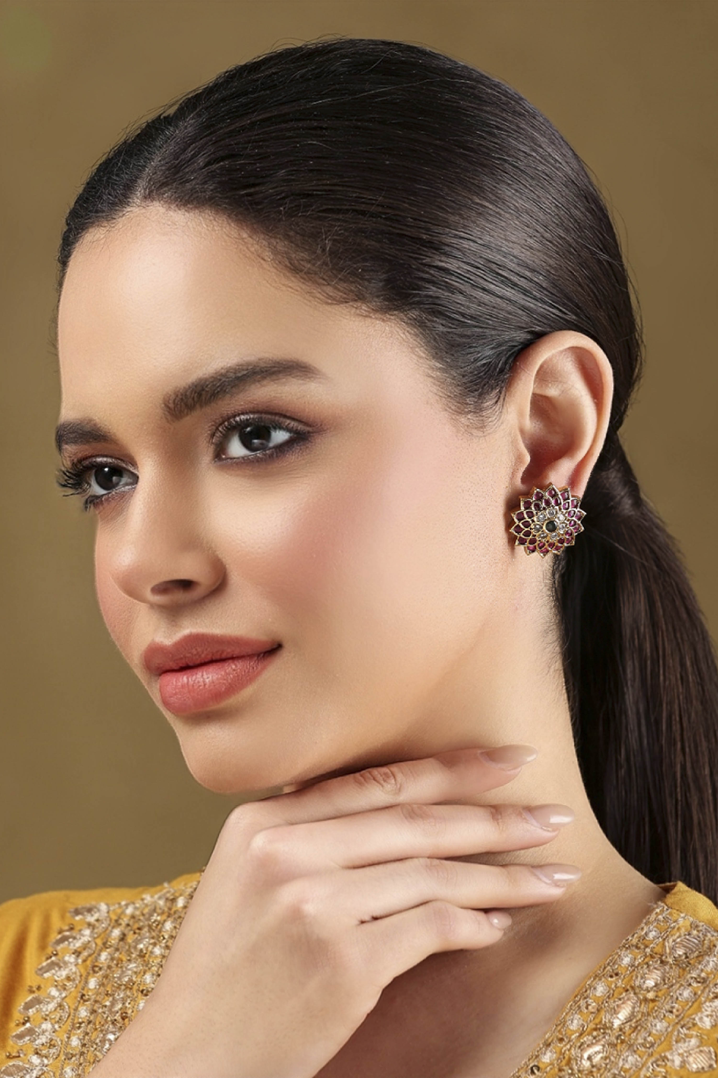 Multicolor Brass Studs image number 3