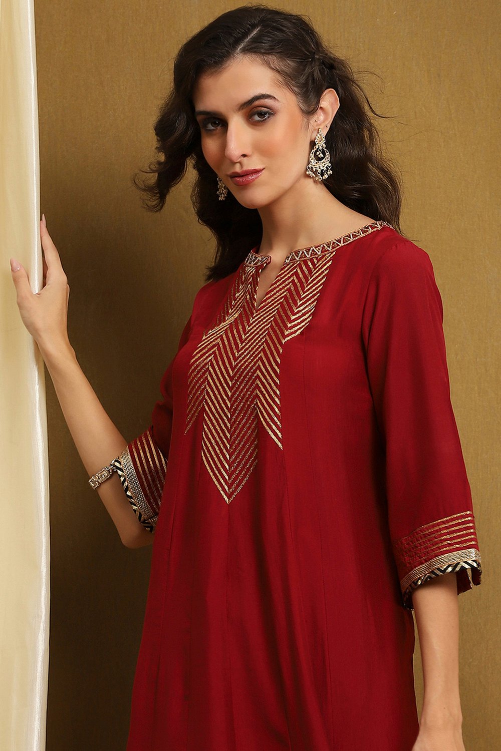Grey Yarn-Dyed Festive Kalidar Kurta image number 0