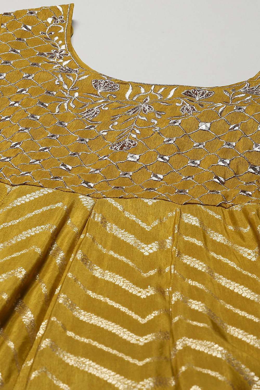 Powder Blue Jersey Anarkali Kurta Churidar Suit Set image number 1