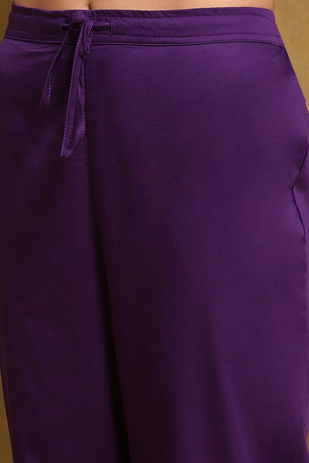 Purple Embroidered Kalidar Suit Set image number 2