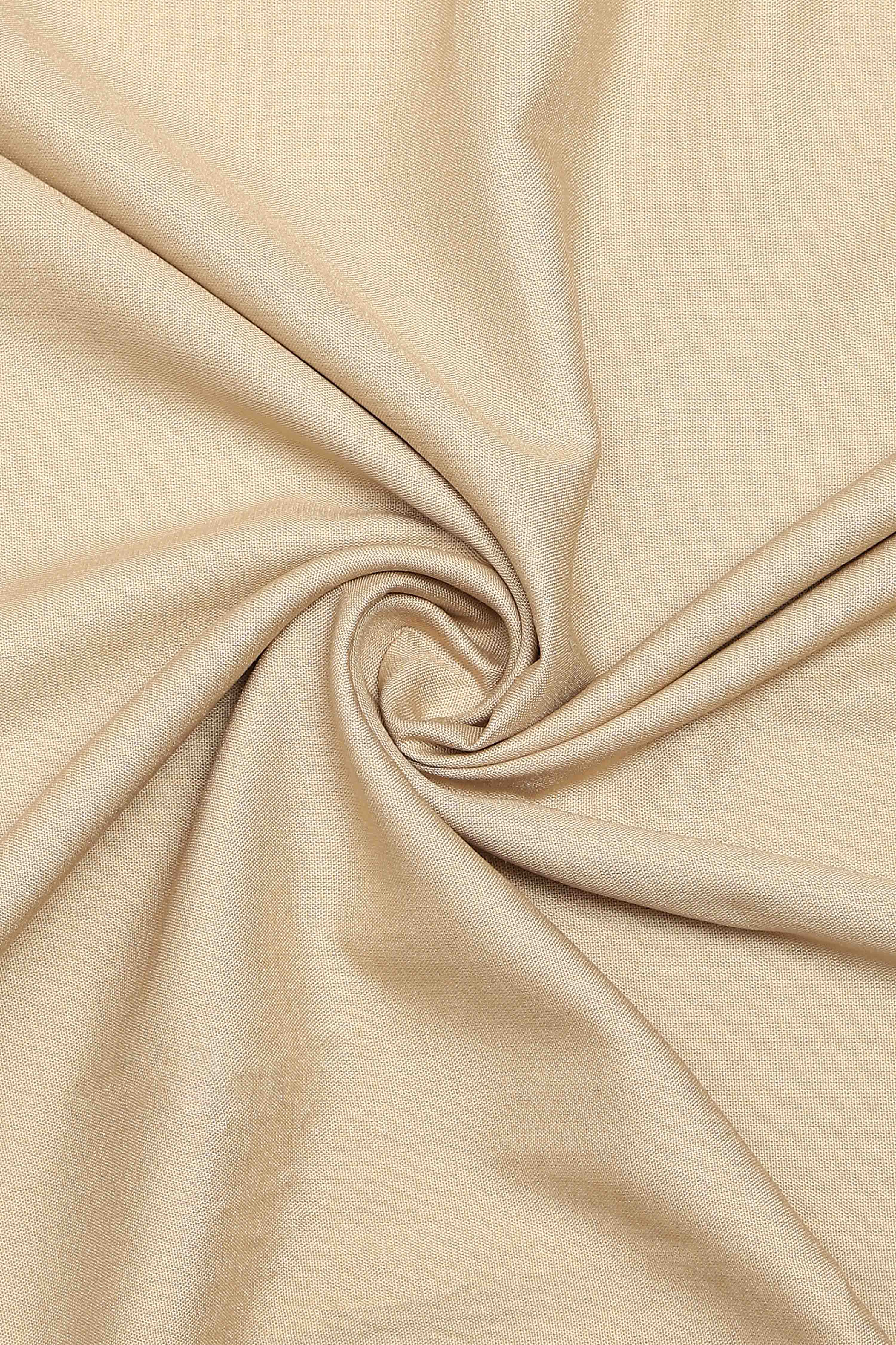 Peach Chanderi  Neck Patti Unstitched Suit Set image number 2