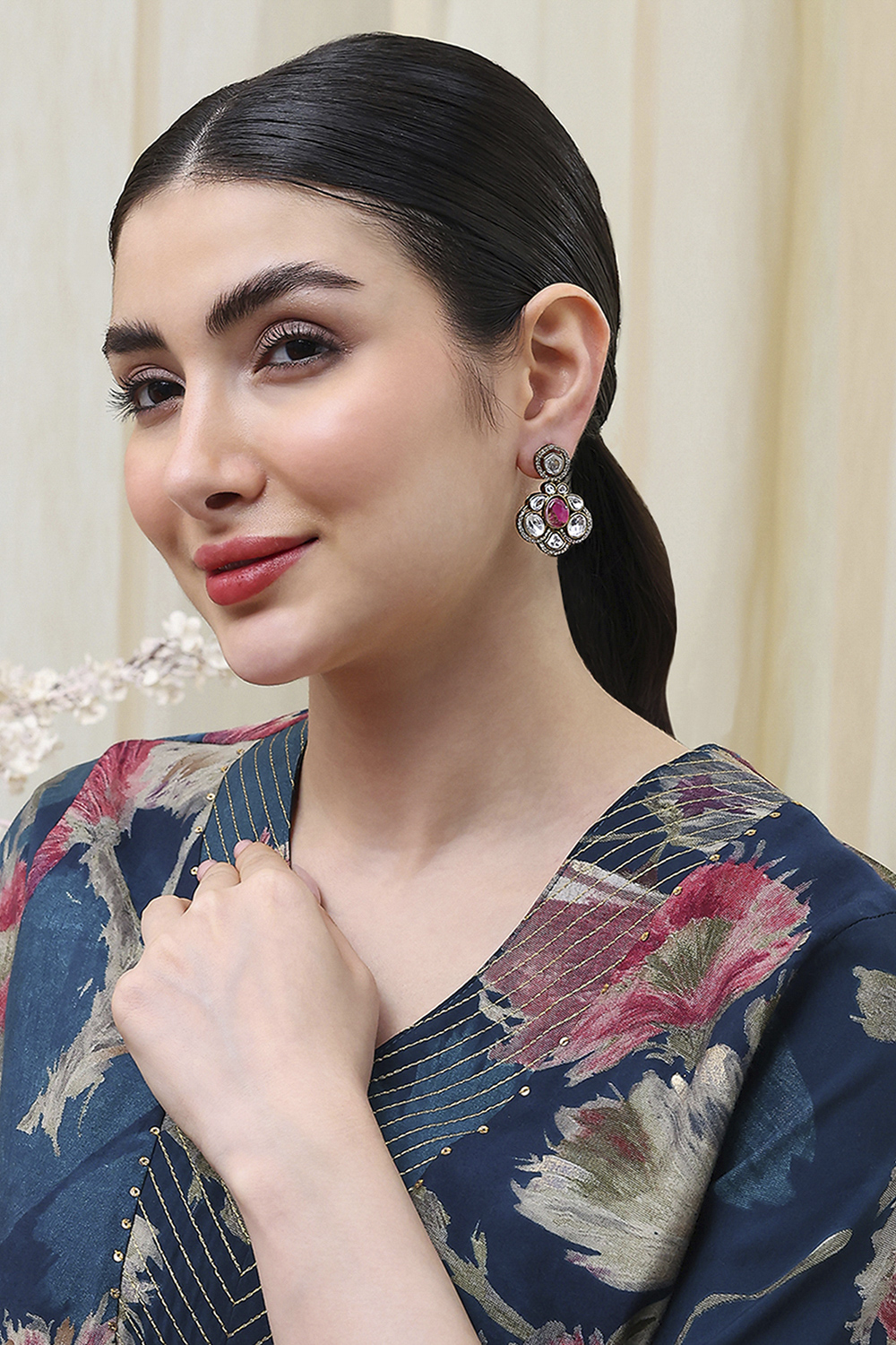 Pink Brass Drop & Danglers image number 3