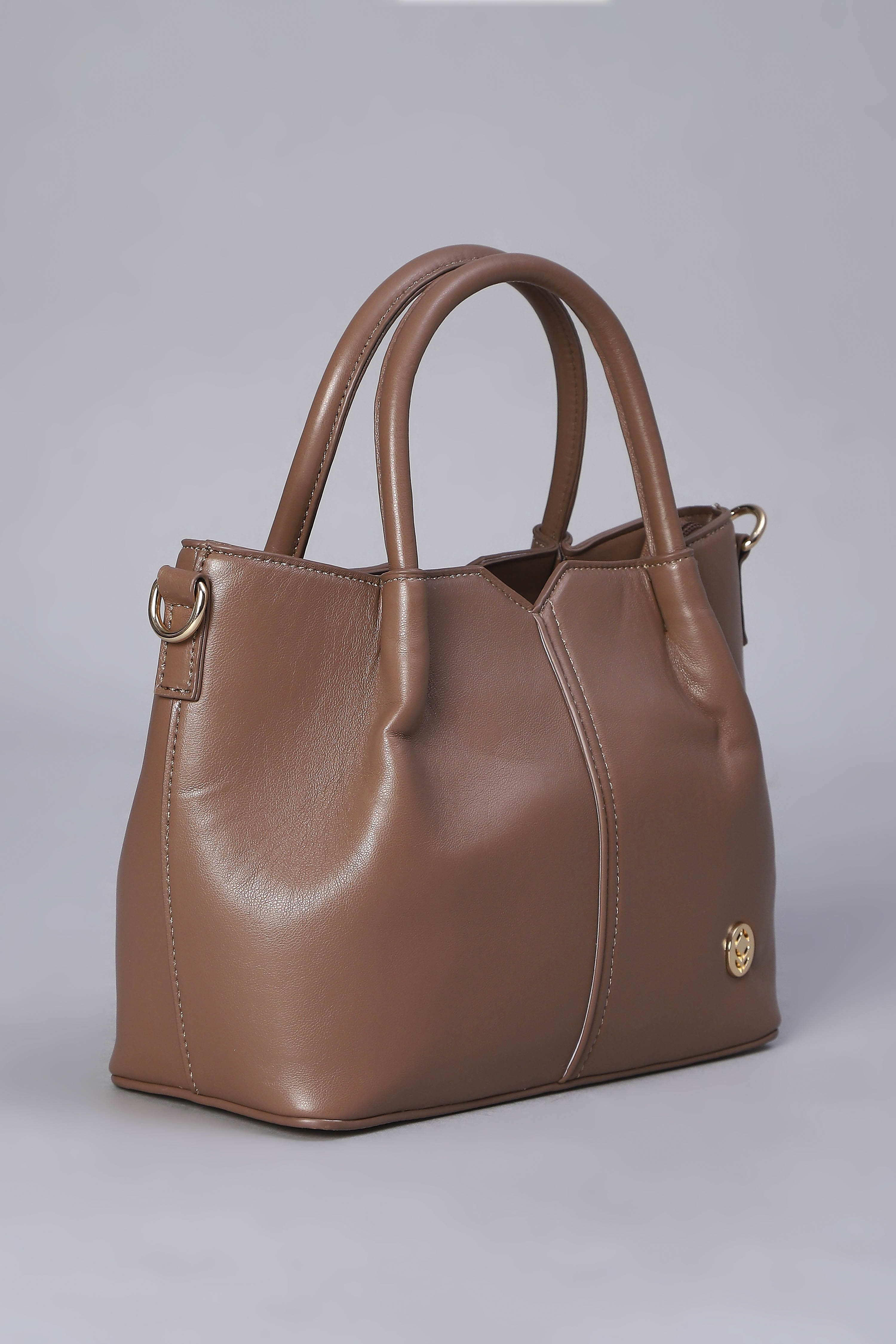 Mocha PU Handbag image number 3