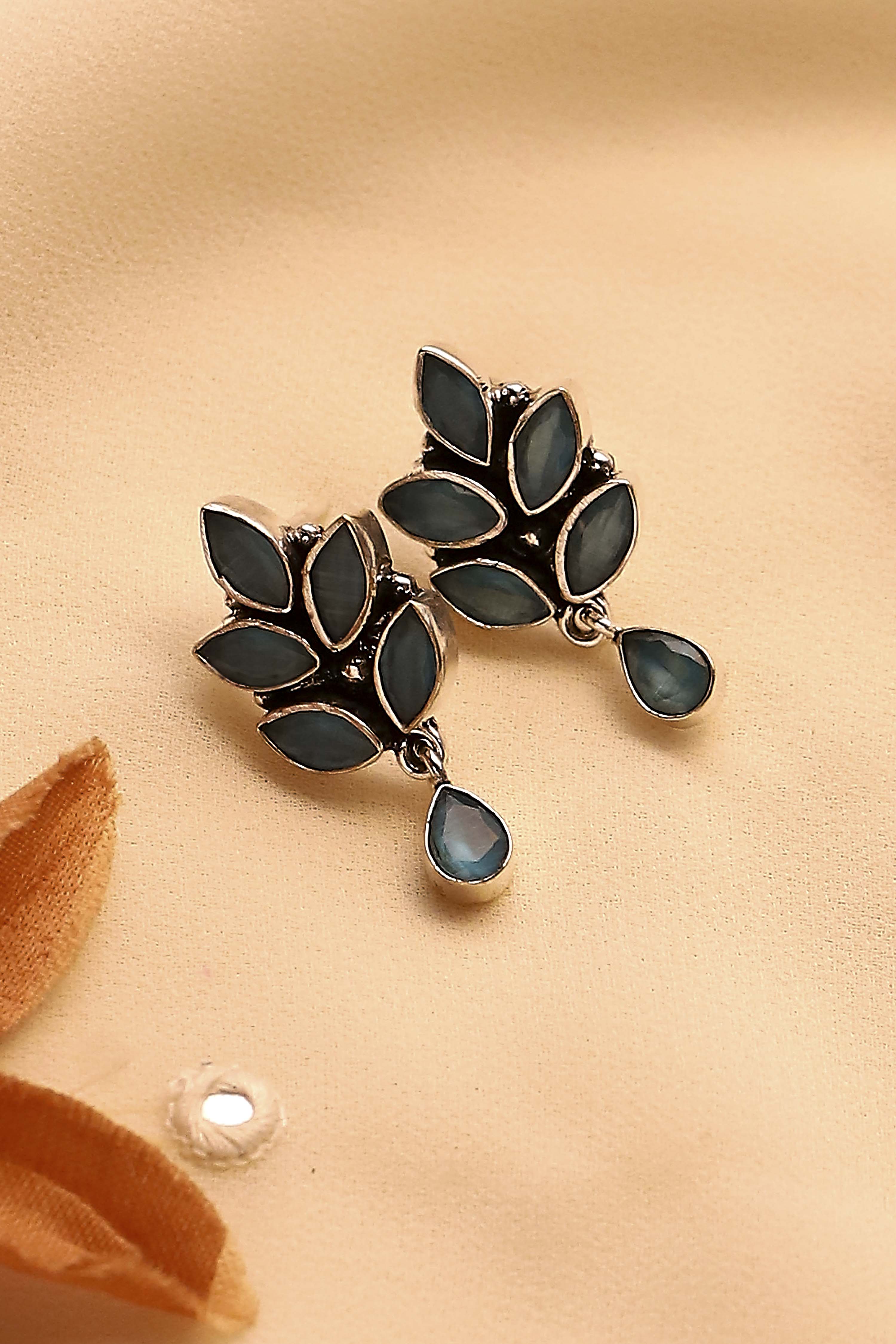 Light Blue Brass Nepali Drop & Danglers image number 0