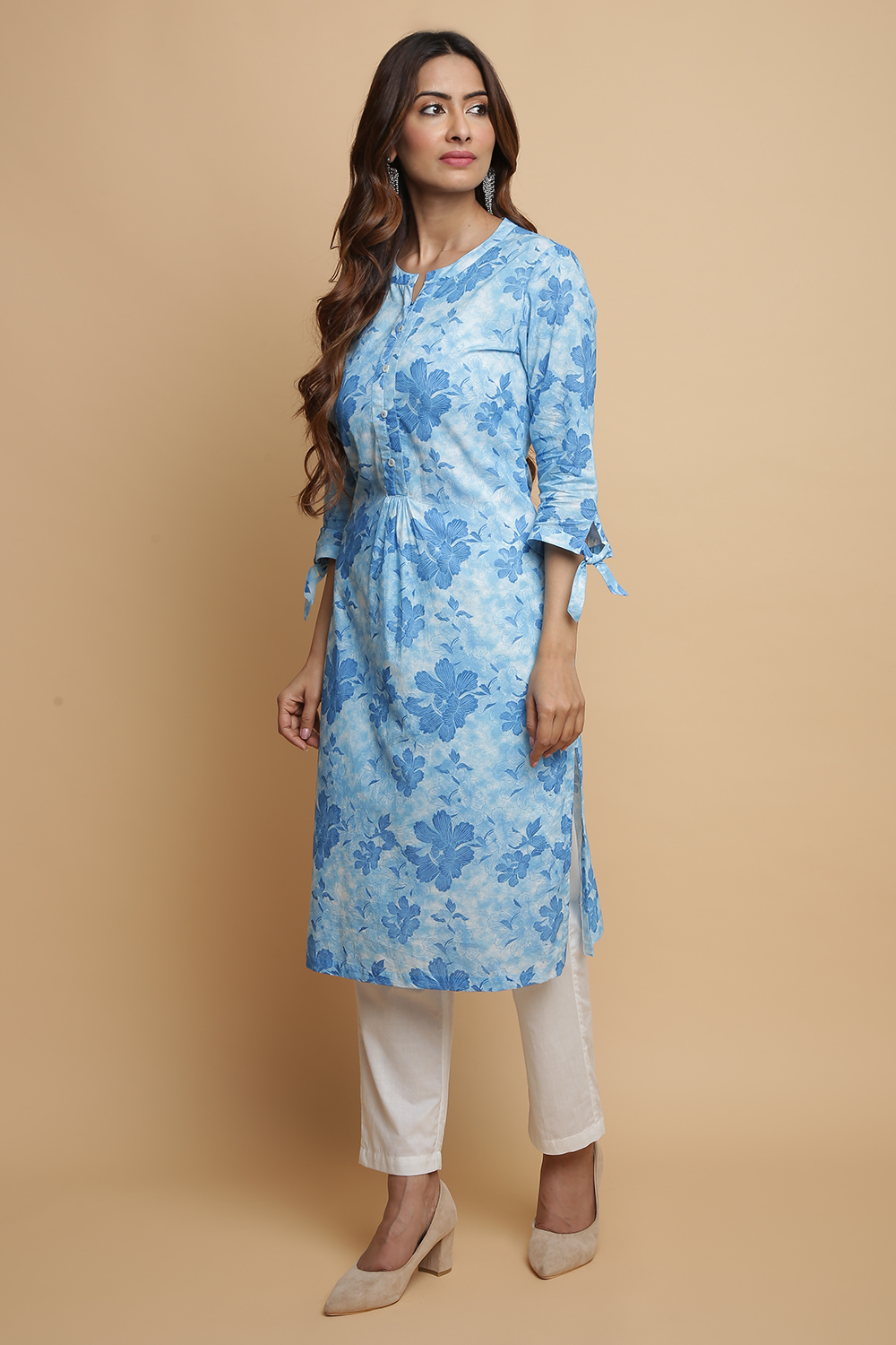 Brick Cotton Straight Kurta Pants Set image number 5