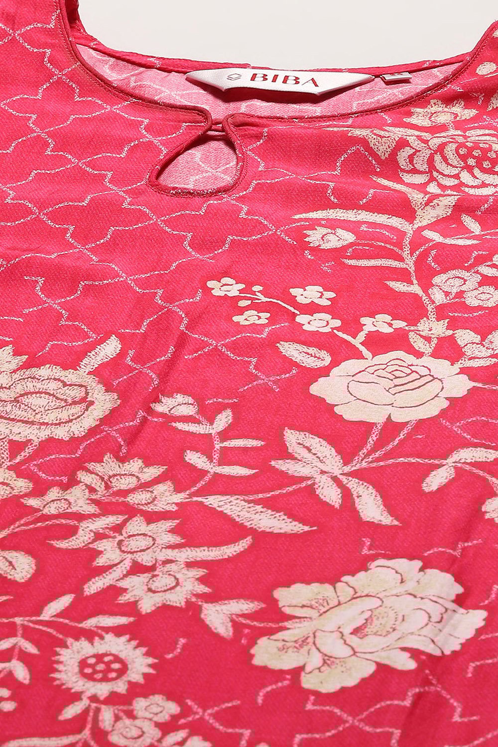 Indigo Rayon Straight Suit Set image number 1