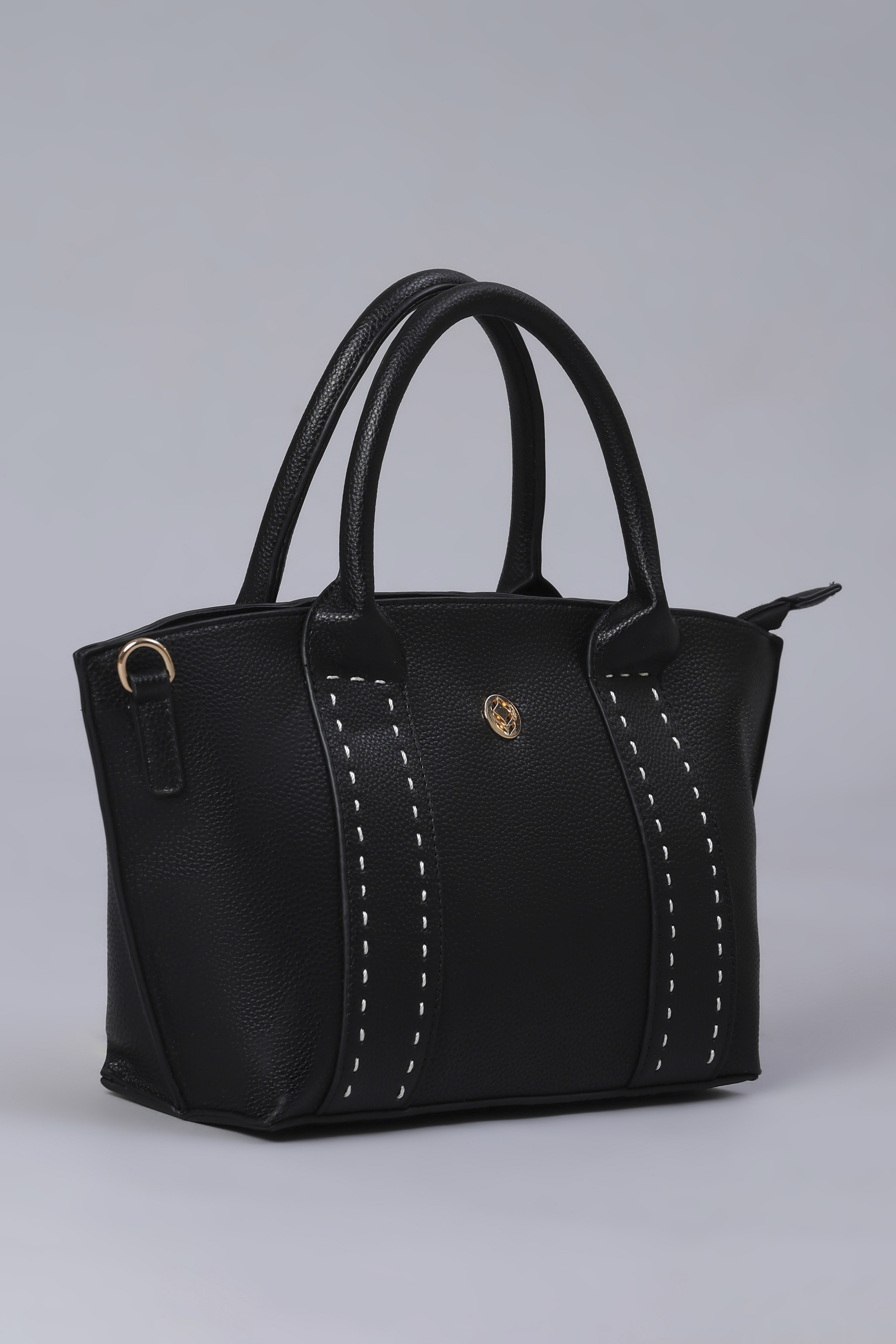 Black PU Handbag image number 3