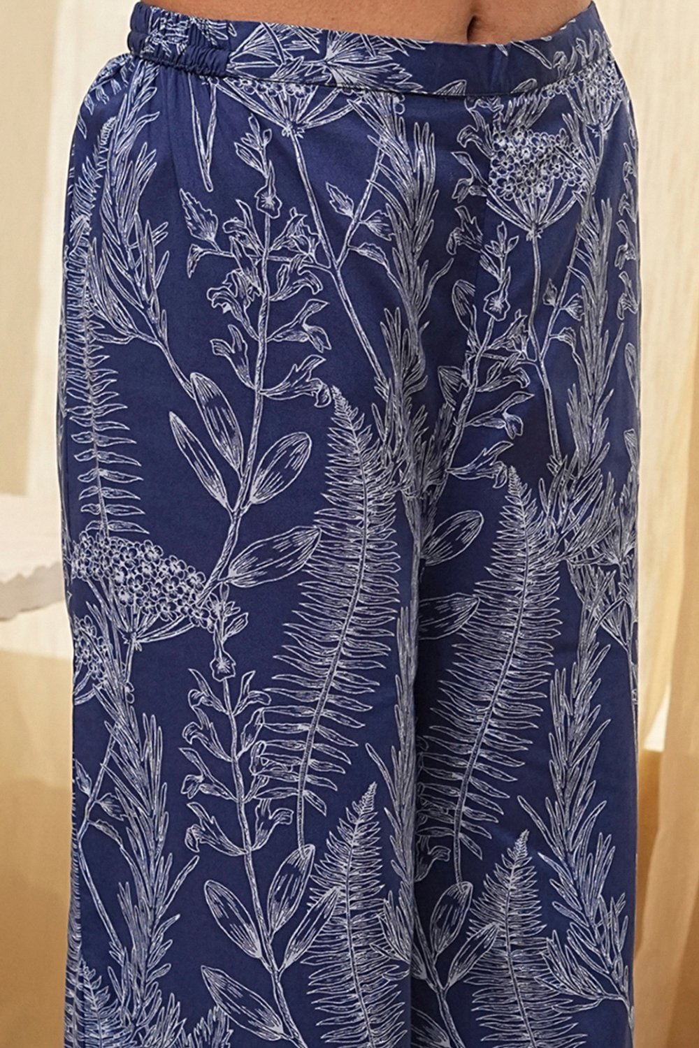 Indigo Pure Cotton Floral Co-ord Set image number 2