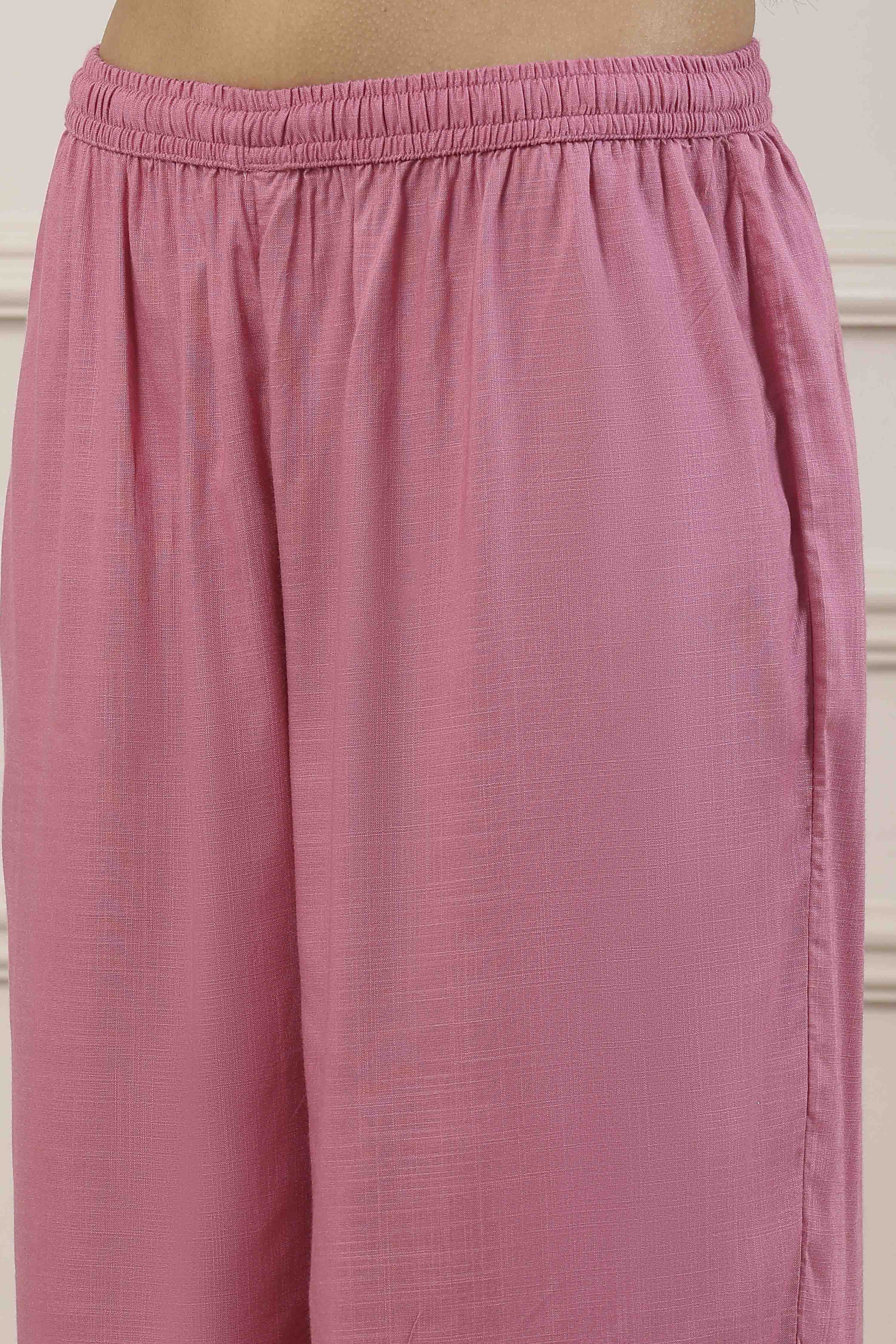 Blue Poly Viscose Straight Suit Set image number 2