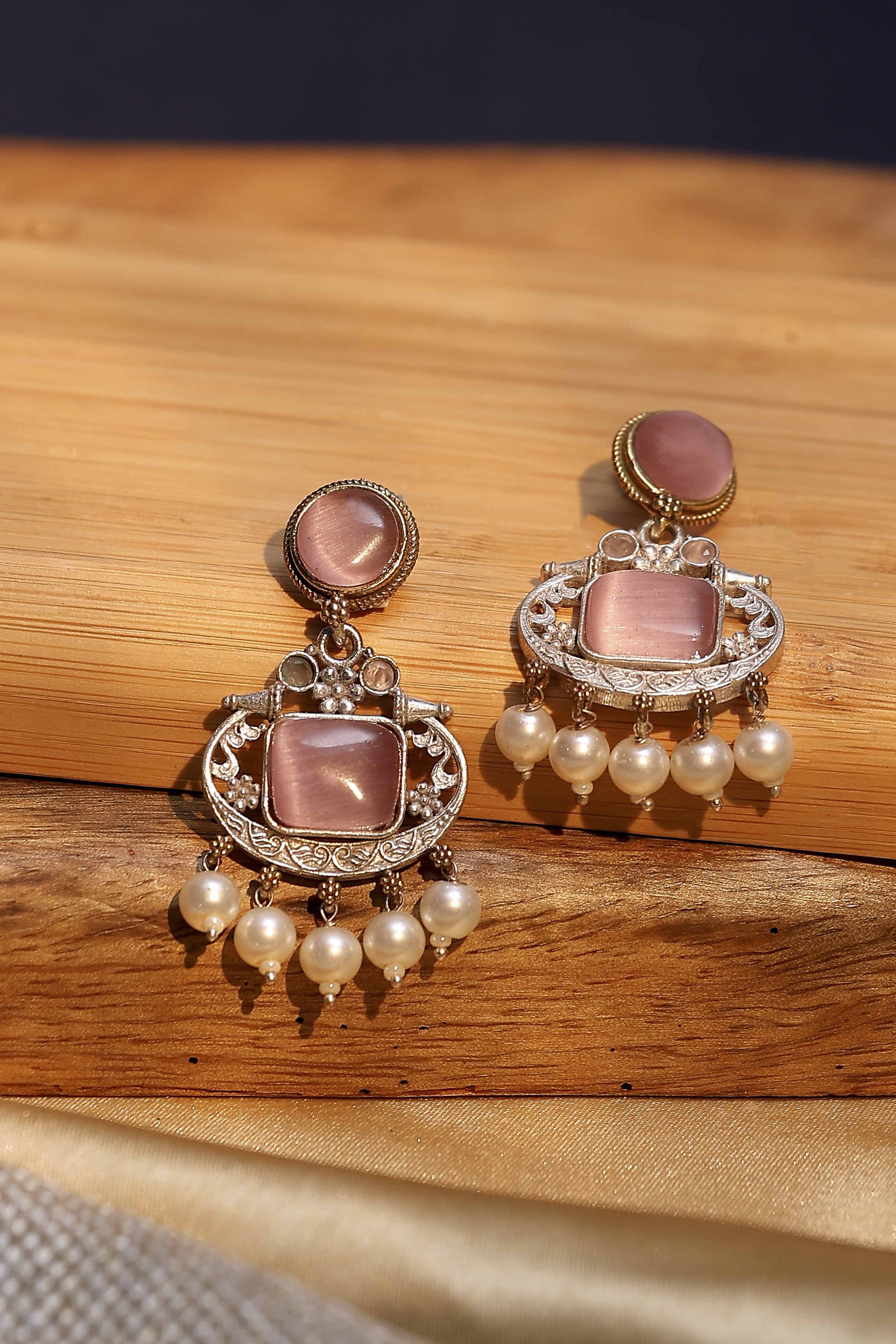 Light Pink Brass Drop & Danglers image number 0