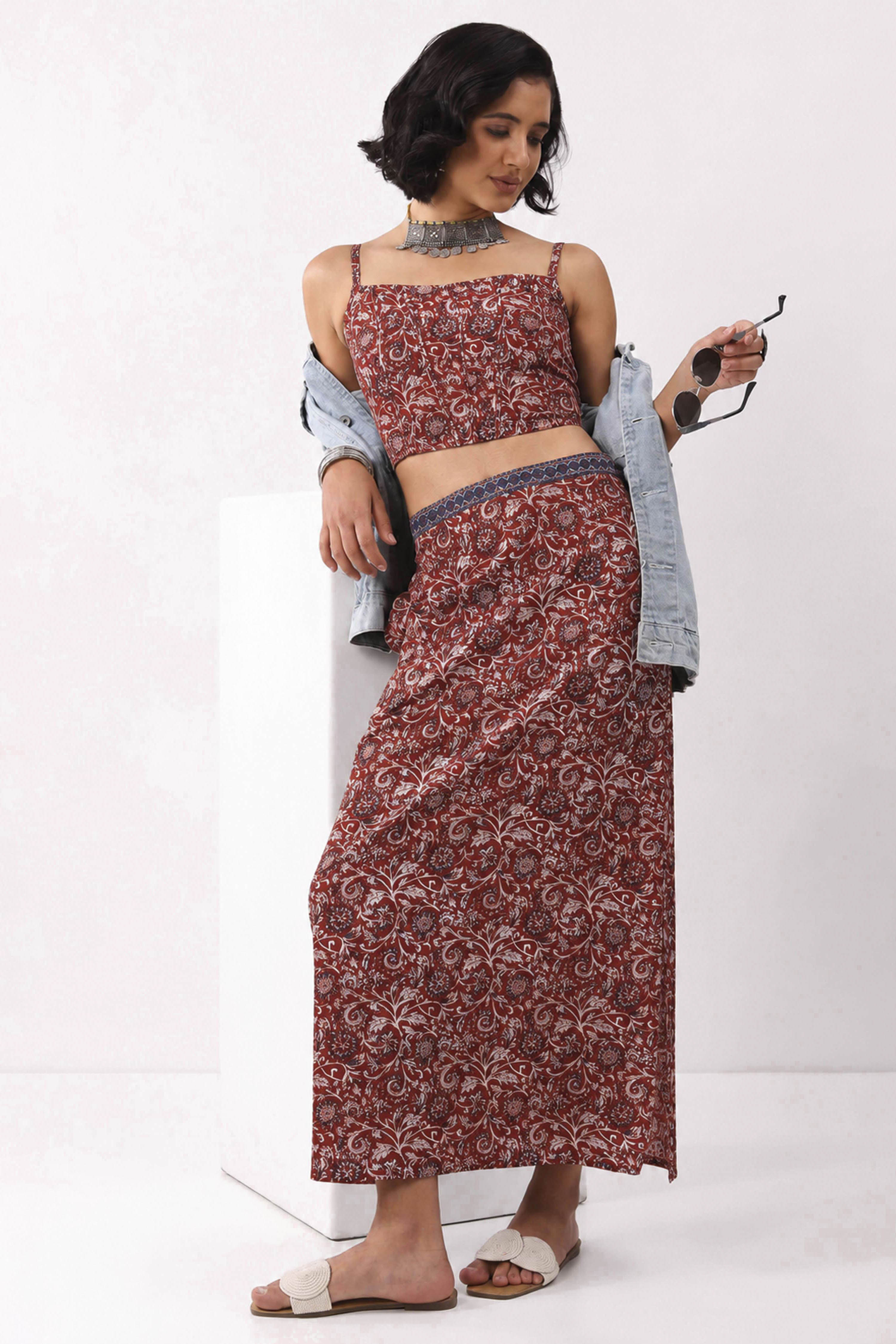 Blue Cotton Printed Top image number 6