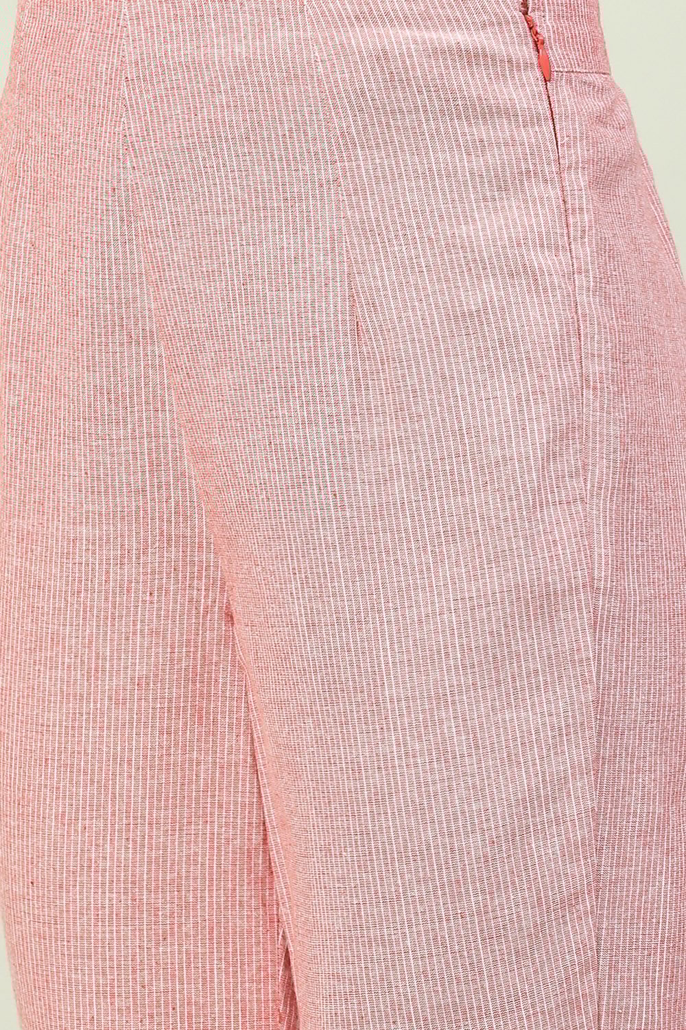Beige Cotton Narrow Pant image number 1