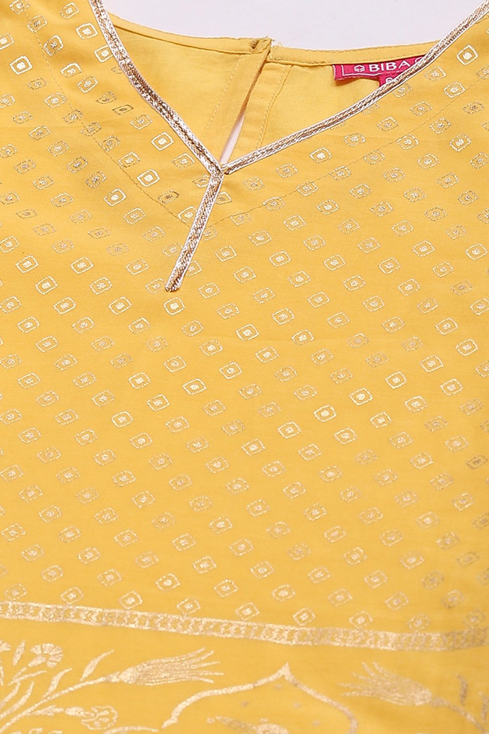 Blue Cotton A-Line Printed Kurta Set image number 1