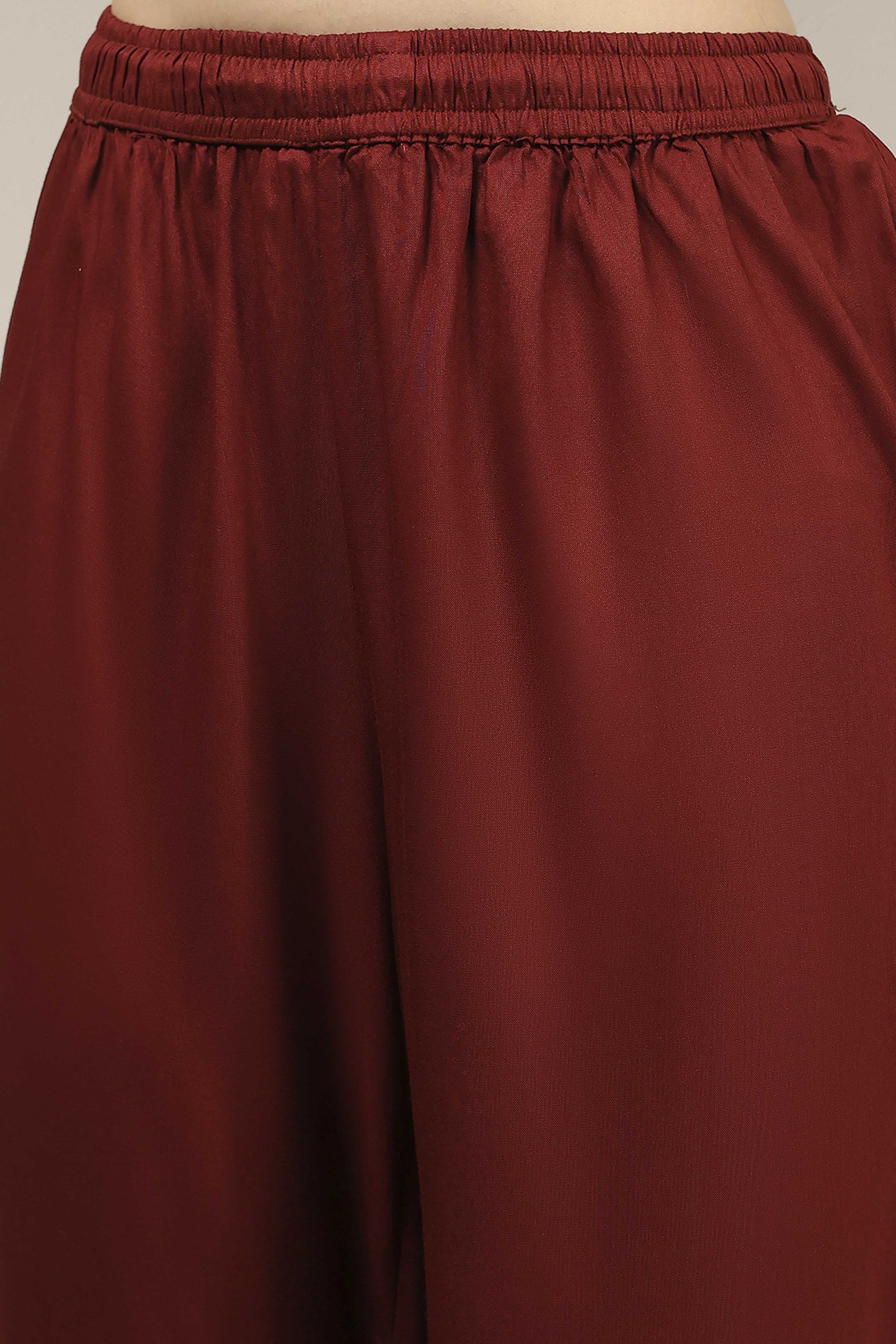 Blue-Brown Satin Printed Fusion Set image number 2