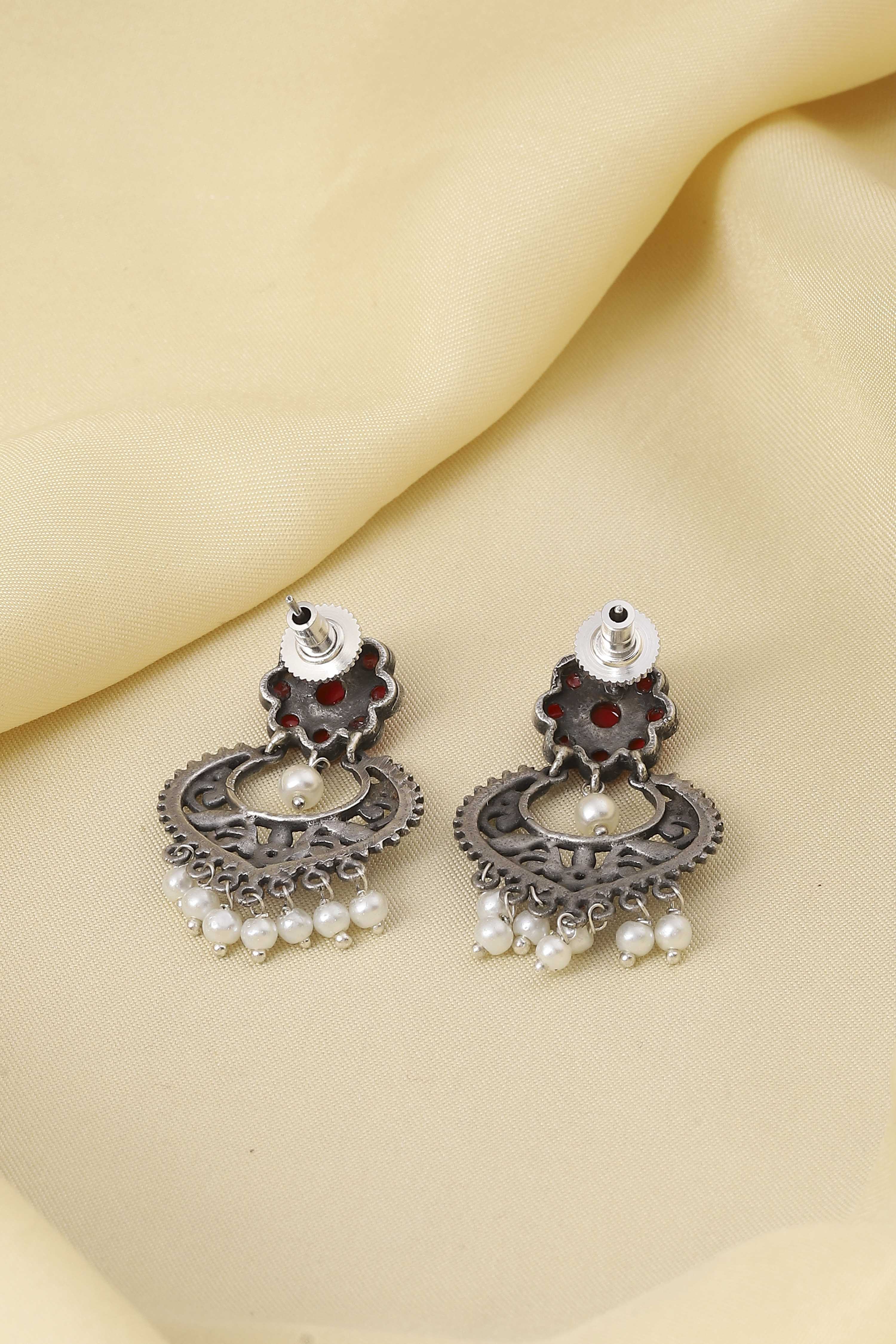 Red Brass Drop & Danglers image number 2