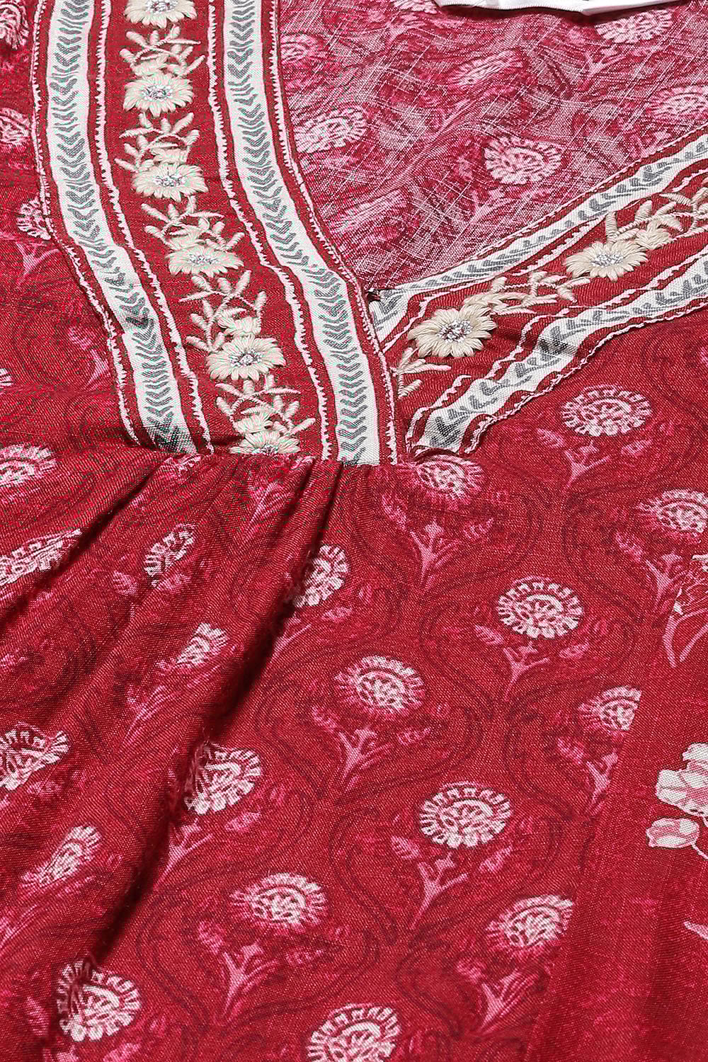 Charcoal LIVA A-Line Kurta Palazzo Suit Set image number 1