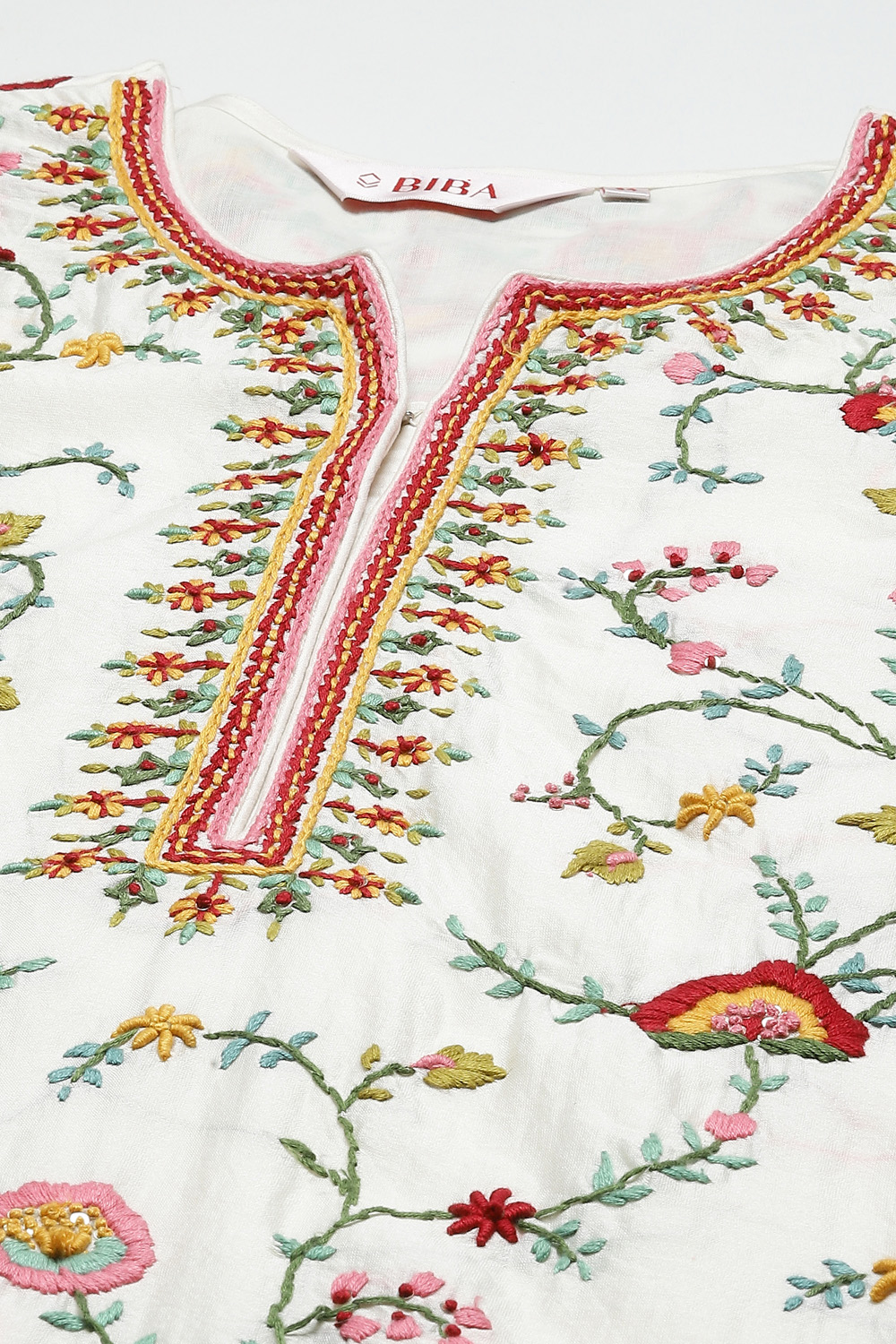 Ivory Cotton Silk Salwar Kurta Salwar Suit Set image number 1
