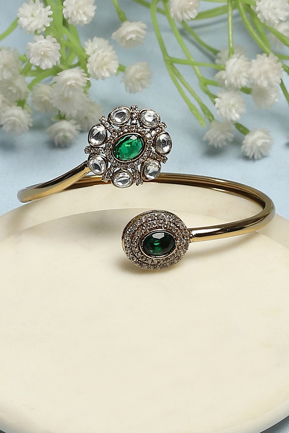 Green Brass Bracelet image number 0