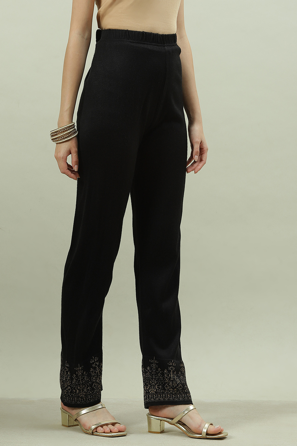 Deep Red Acrylic Pants image number 3